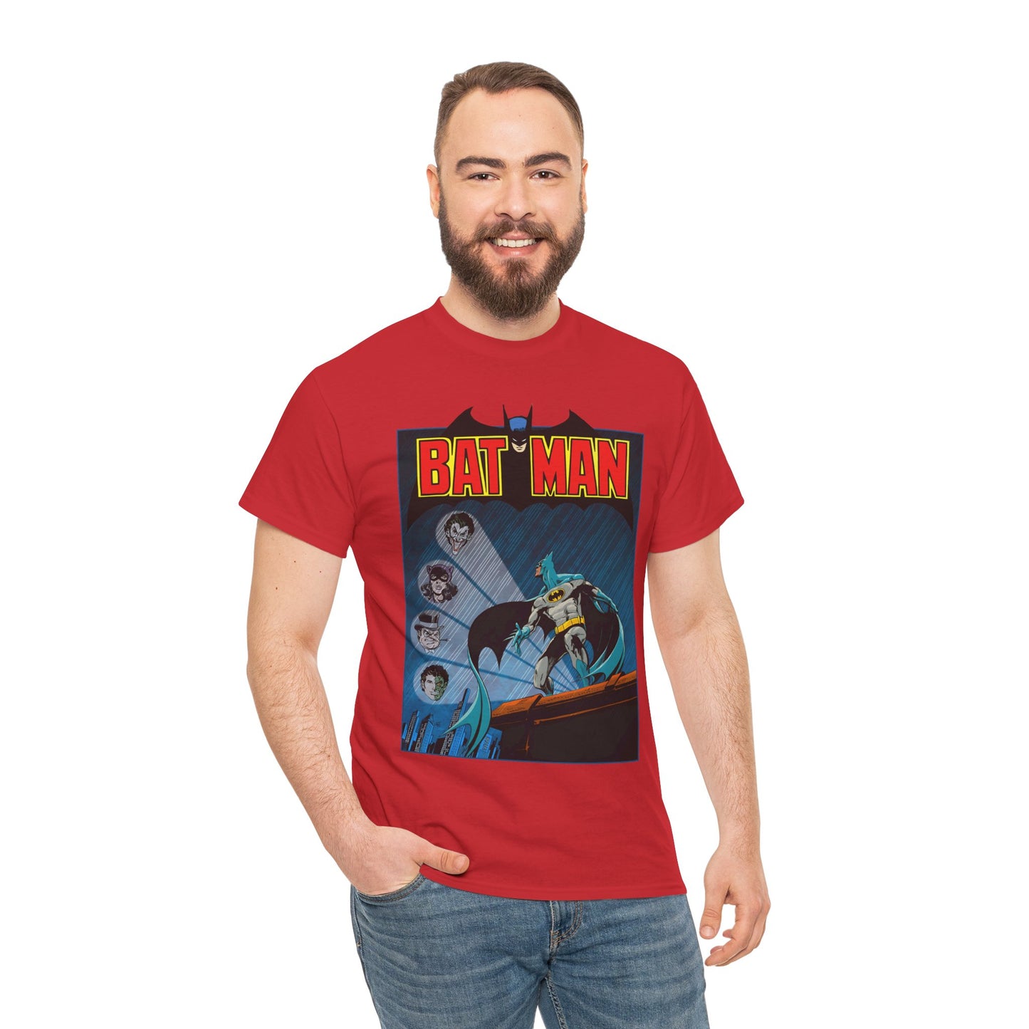 Batman T-Shirt - DC Comics - Catwoman, Joker, Two-Face, Penguin - Bronze Age Art - Gotham City