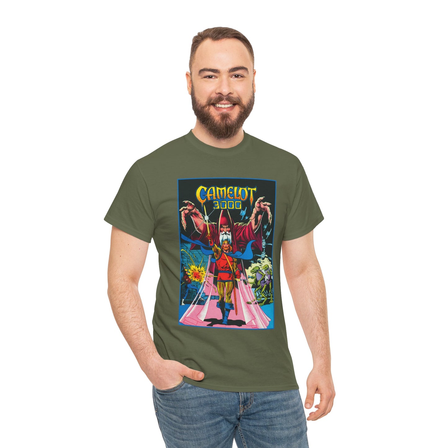 Camelot 3000 T-Shirt - Brian Bolland Art - DC Comics - King Charles, Merlyn - 1980s Sci-Fi Mini-Series
