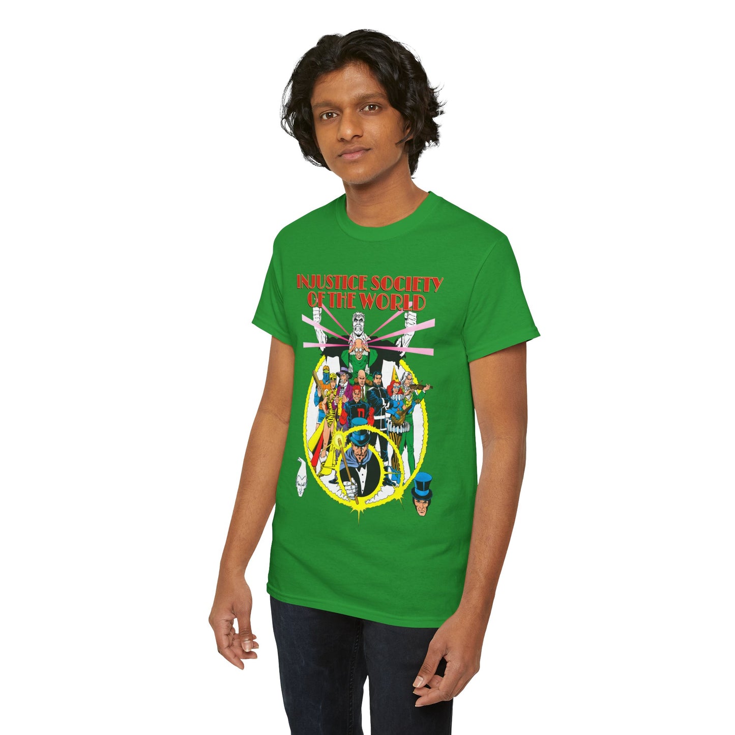 Injustice Society of America T-Shirt - George Perez Art - Justice Society/JSA Foes - Solomon Grundy, Huntress, Per Degaton, The Shade, Vandal Savage - DC Comics - Golden Age