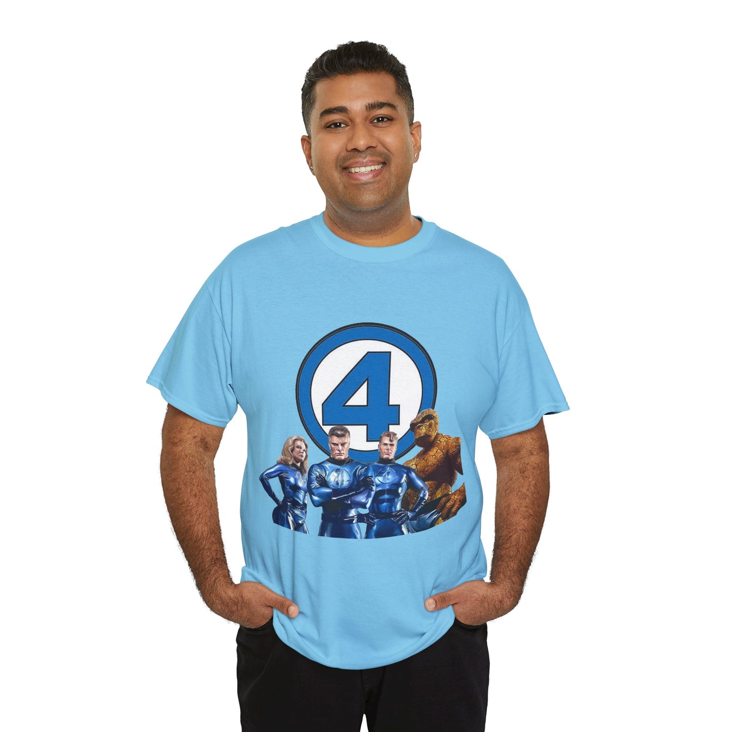 Fantastic Four T-Shirt - Alex Ross Art - 2025 MCU Movie - Iconic Marvel Comics Characters - Human Torch, Invisible Woman, The Thing, Reed Richards