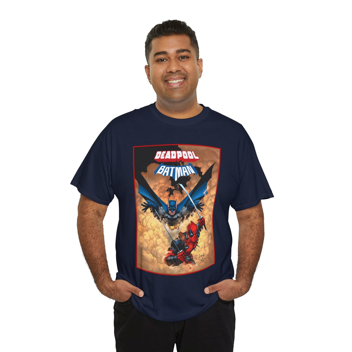 Deadpool & Batman T-Shirt - Greg Capullo Art - DC & Marvel Comics - Crossover - Slade Wilson, Bruce Wayne - 2025