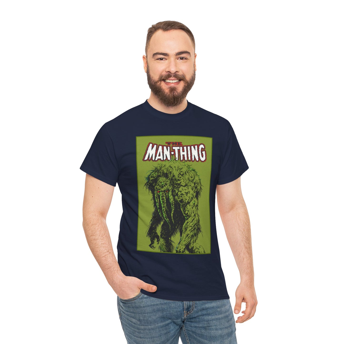 Man-Thing T-Shirt - Marvel Comics - Whatever Knows Fear Burns At The Touch - Swamp Monster
