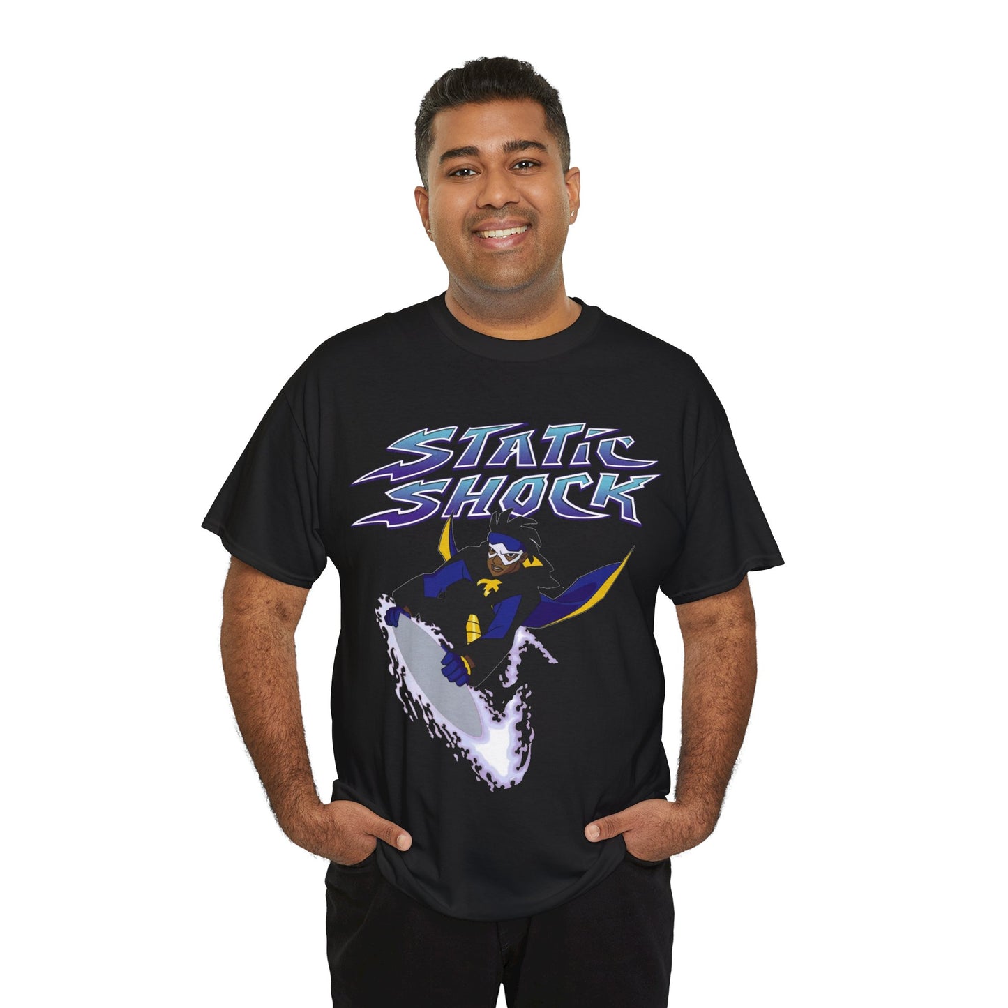 Static Shock T-Shirt - Milestone Comics - WB 1990s Animated Series - DC Comics - Virgil Hawkins