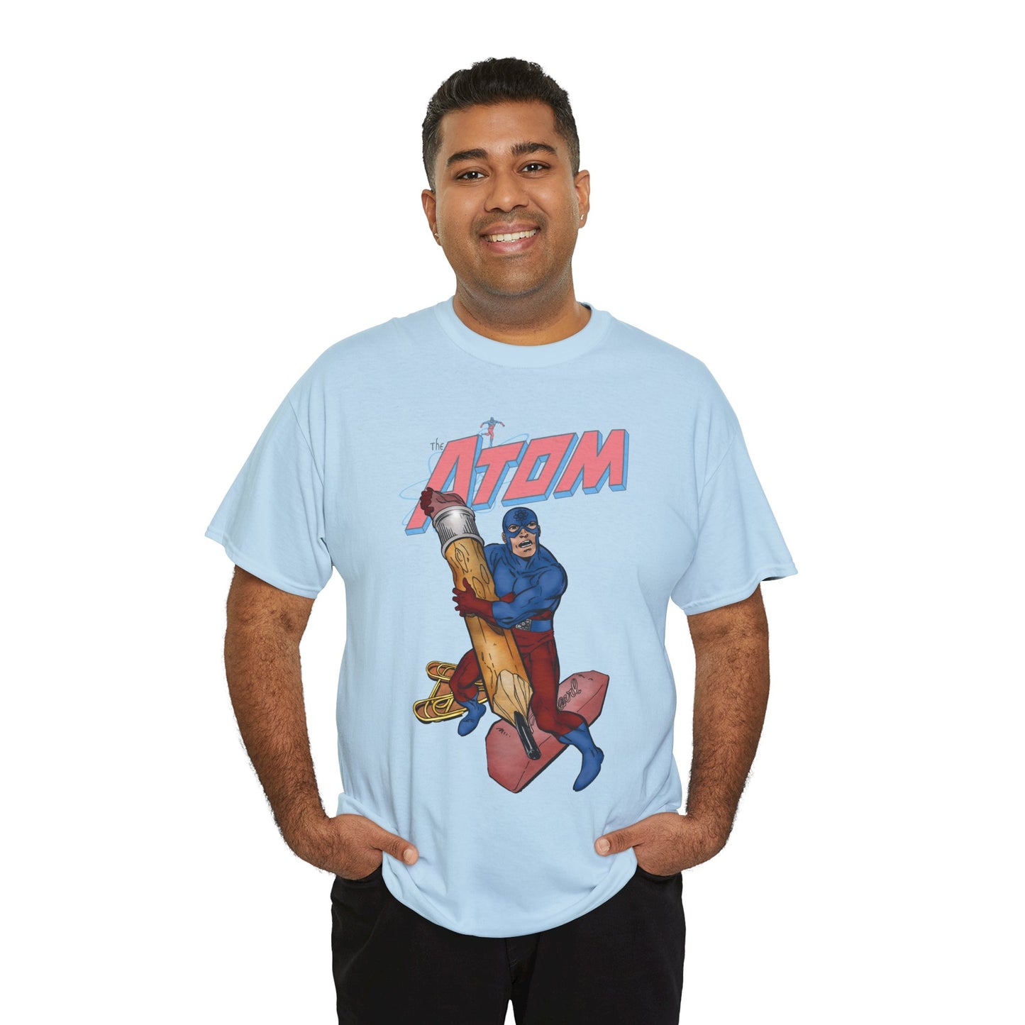 Atom T-Shirt - John Byrne Art - Ray Palmer, Justice League Member - Professor at Ivy University - DC Comics