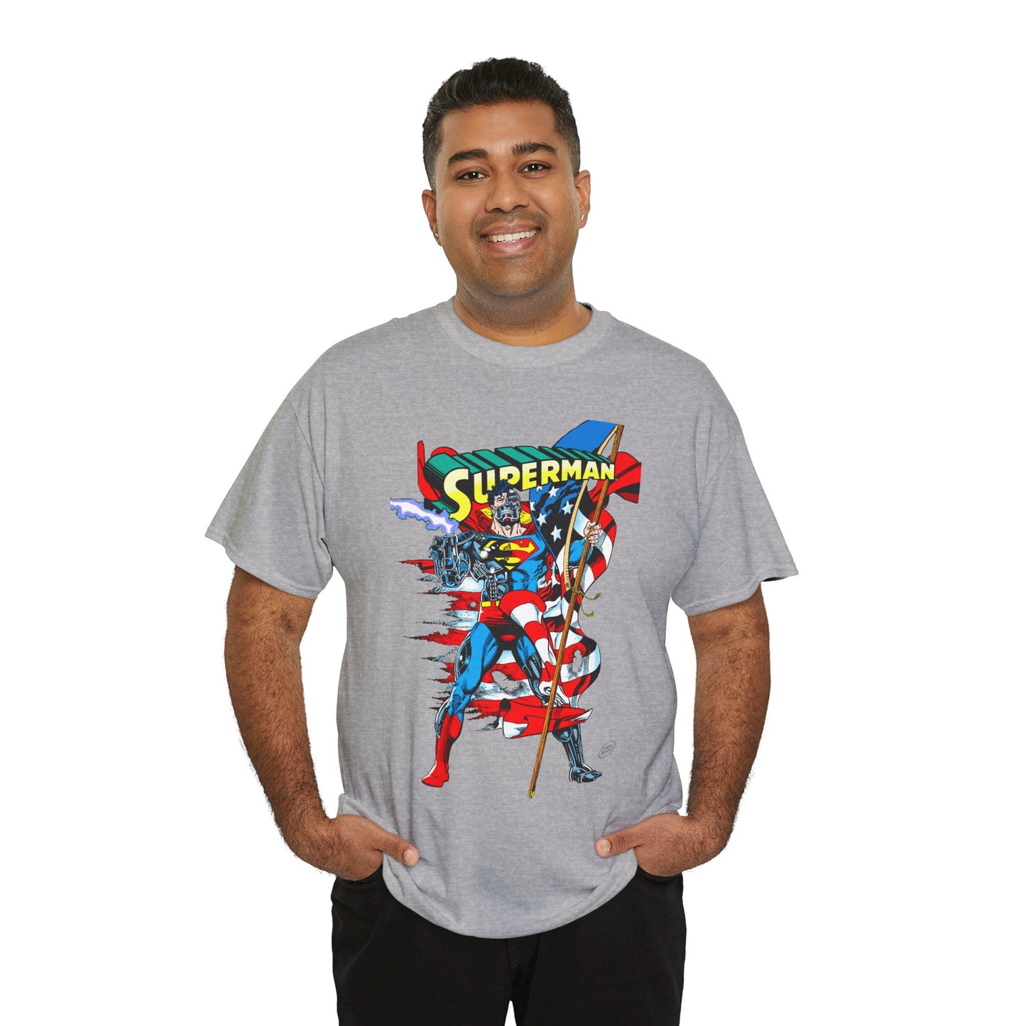Cyborg Superman T-Shirt - Dan Jurgens Art - Reign of the Supermen Enemy - 1990s Storyline After the Death of Superman - DC Comics