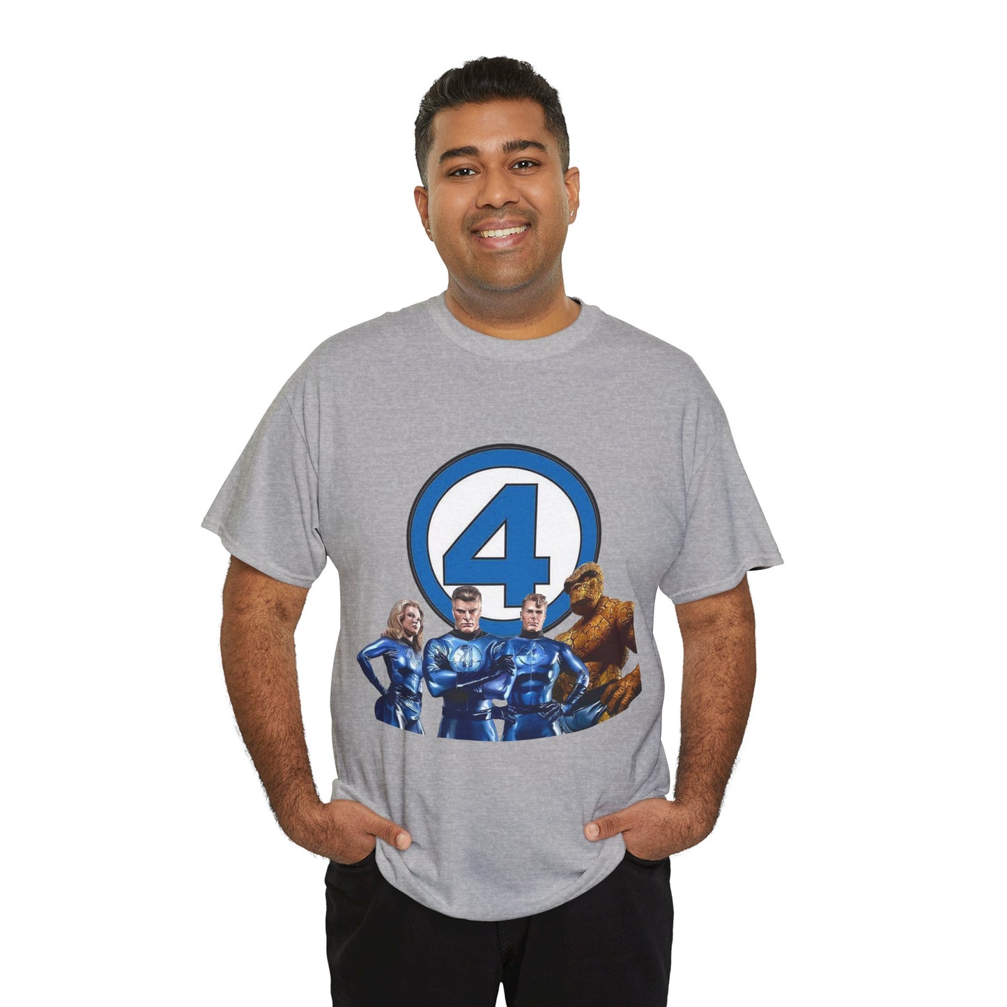 Fantastic Four T-Shirt - Alex Ross Art - 2025 MCU Movie - Iconic Marvel Comics Characters - Human Torch, Invisible Woman, The Thing, Reed Richards
