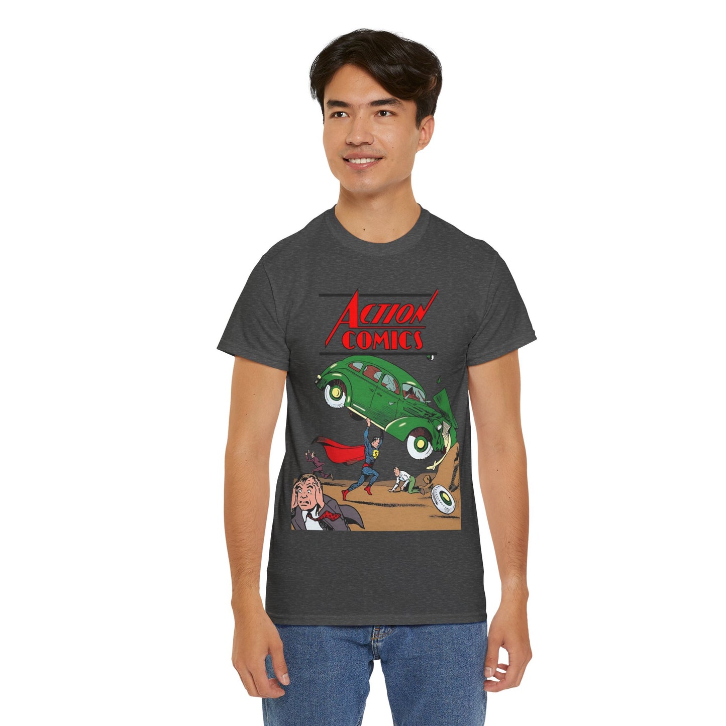 Superman T-Shirt - Action Comics #1 Cover Art - Clark Kent, Metropolis - DC Comics Key Image - Golden Age