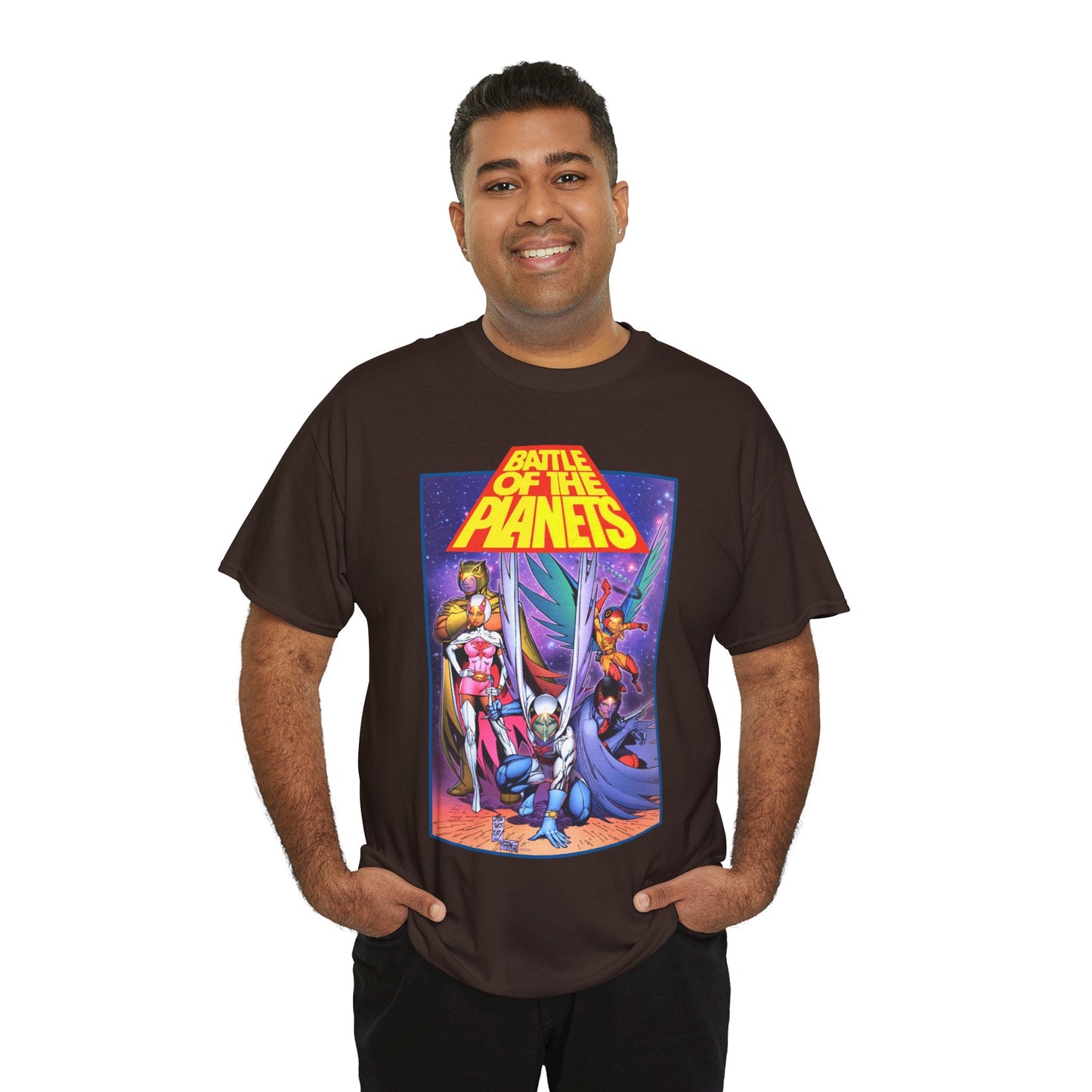 Battle of the Planets T-Shirt - Marc Silvestri Art - G-Force - Popular Gatchaman Cartoon - Mark, Jason, Princess, Keyop, and Tiny