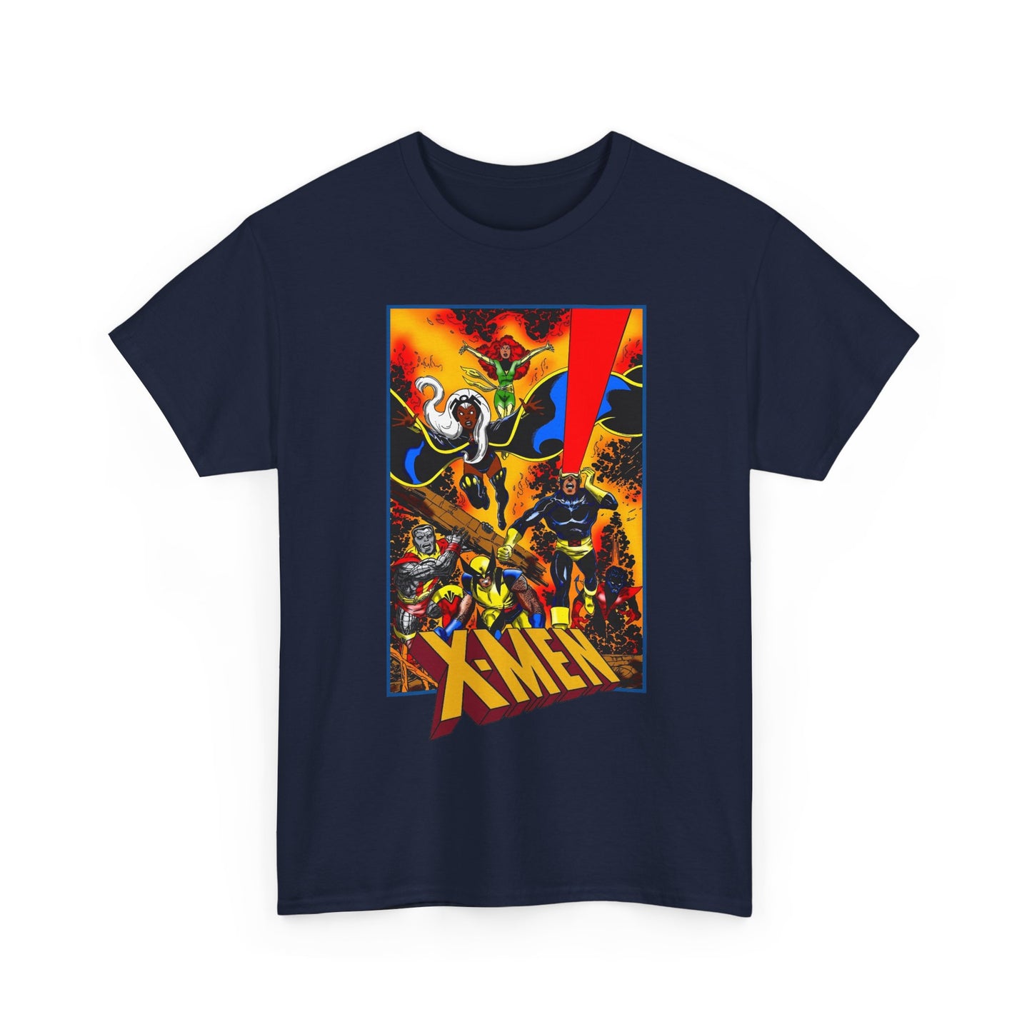 X-men T-Shirt - John Byrne Art - Phoenix, Wolverine, Cyclops, Storm, Nightcrawler, Colossus - Marvel Comics