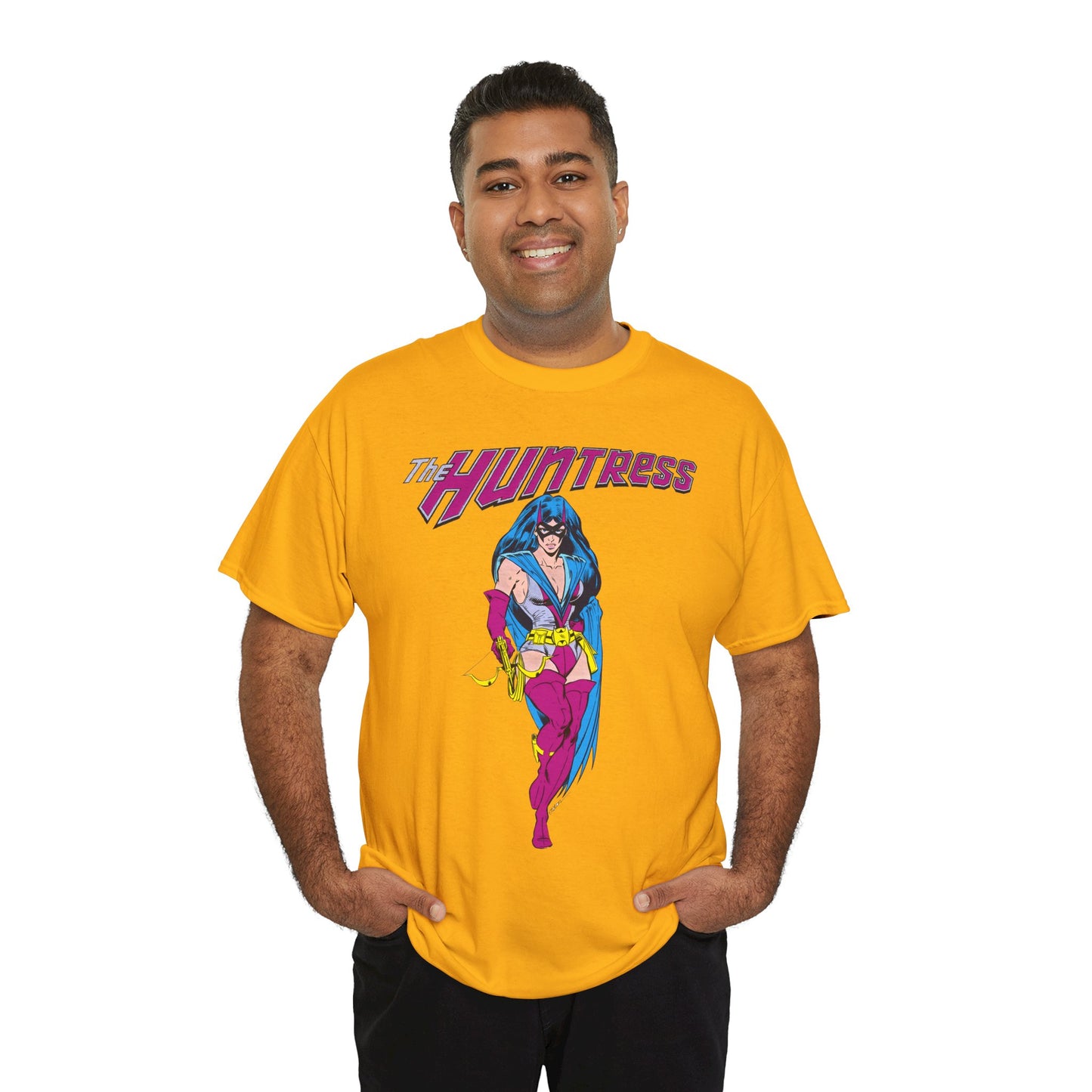 Huntress T-Shirt - Joe Staton Art - Helena Wayne, Daughter of Earth 2 Batman & Catwoman - Pre-Crisis JSA Member - DC Comics