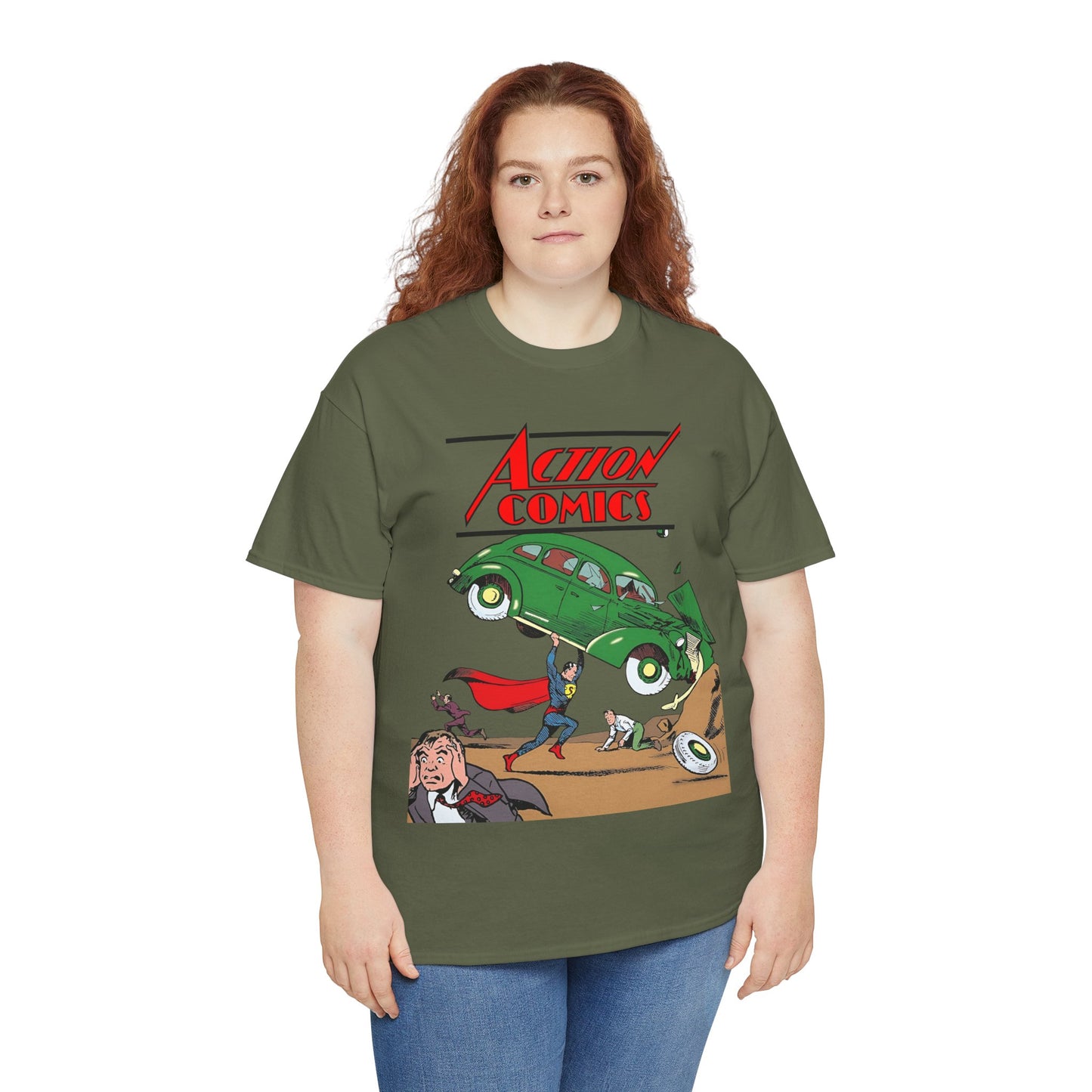 Superman T-Shirt - Action Comics #1 Cover Art - Clark Kent, Metropolis - DC Comics Key Image - Golden Age