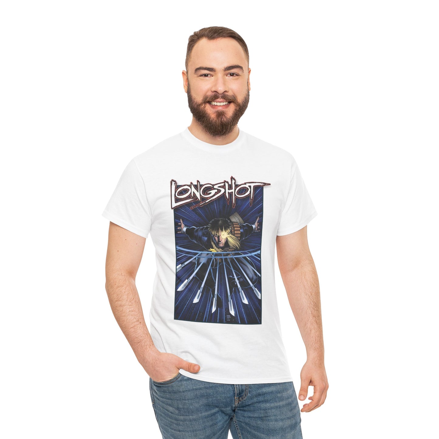 Longshot T-Shirt - Arthur Adams Art - Marvel Comics - Uncanny X-Men - Mojoverse Mutant - Popular 1980s Character