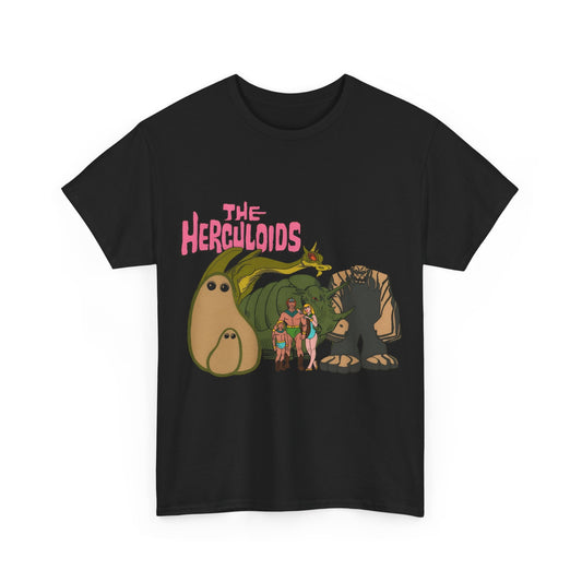 Herculoids T-Shirt - Popular 1960s Hanna-Barbera Cartoon - Zandor, Tara, Dorno, Gloop & Gleep - Amzot - Alex Toth Designs