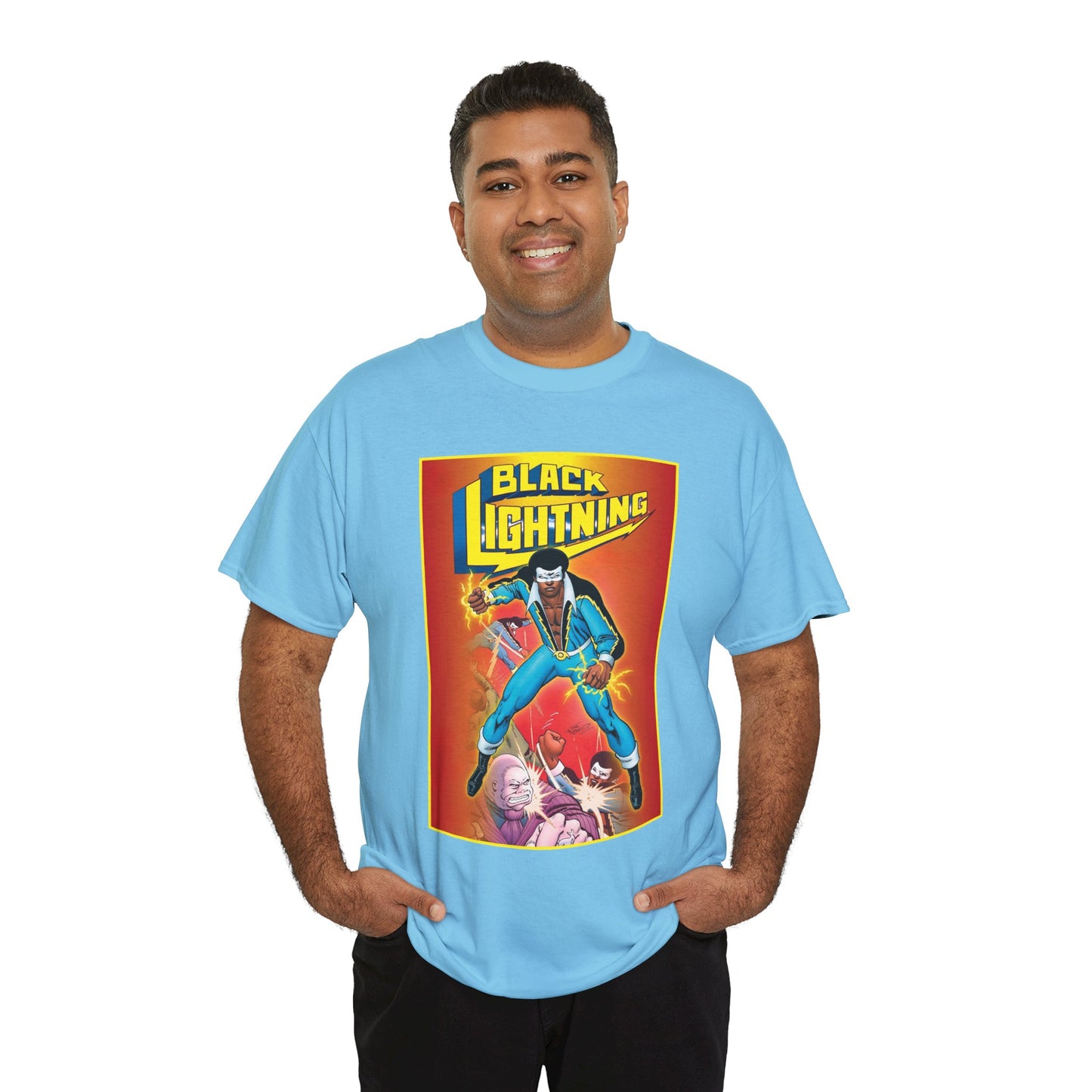 Black Lightning T-Shirt - Trevor Von Eeden Art - Jefferson Pierce - Suicide Slum, Metropolis - DC Comics