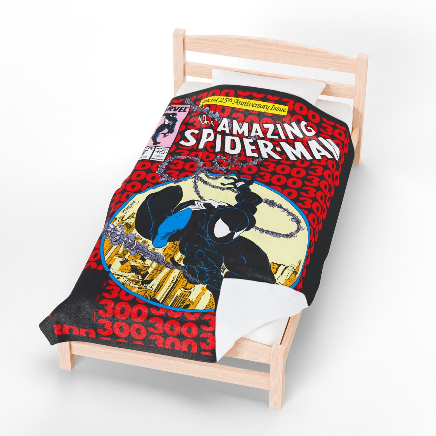 Amazing Spider-Man #300 Velveteen Plush Blanket 60x80" - Todd McFarlane Art - Peter Parker - Marvel Comics