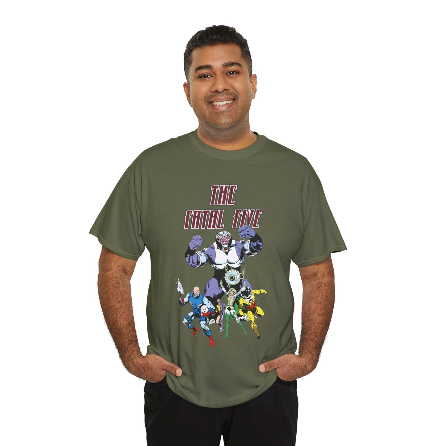 Fatal Five T-Shirt - Legion of Super-Heroes Villains - DC Comics LOSH - Validus, Emerald Empress