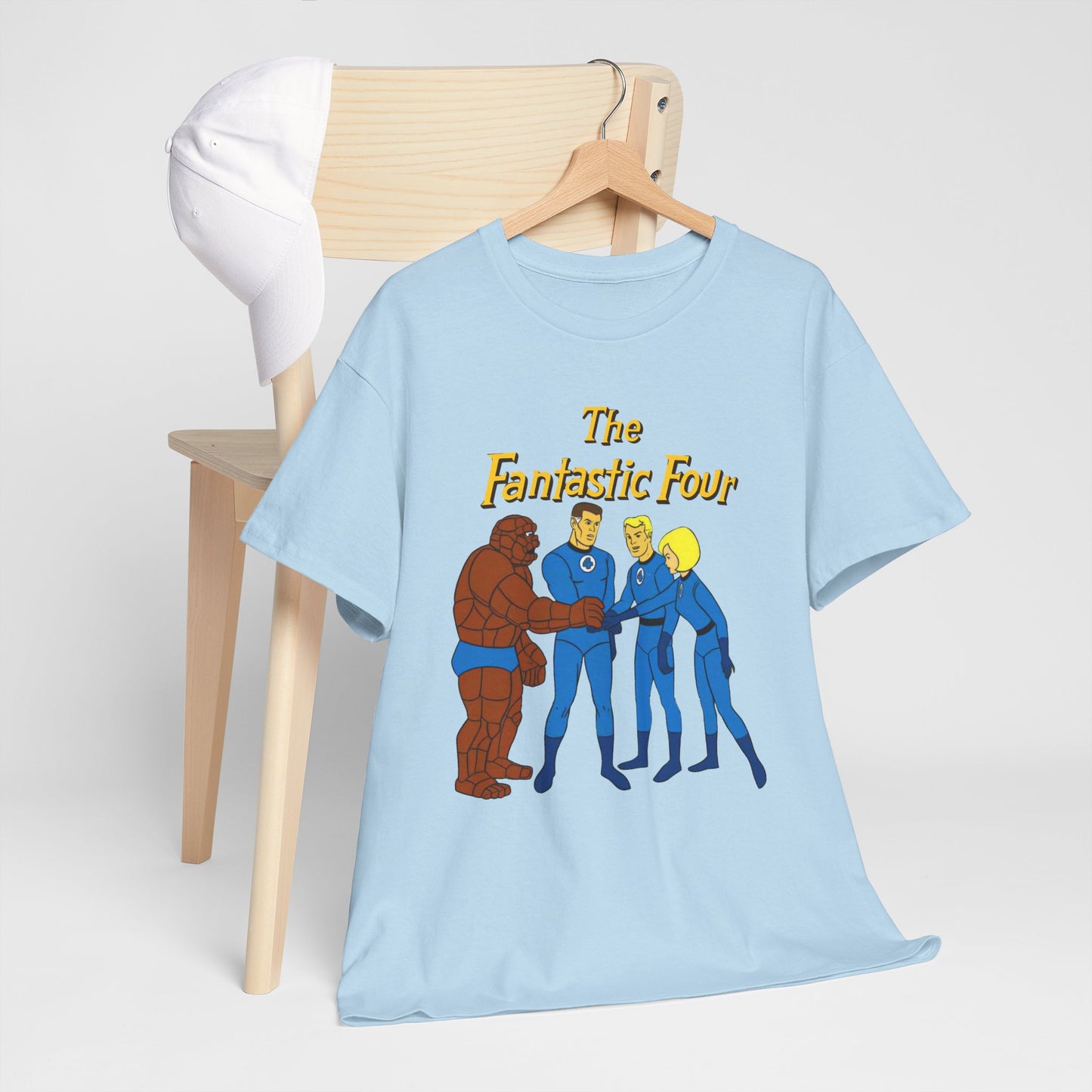 Fantastic Four T-Shirt - Hanna-Barbera 1960s Cartoon - Human Torch, The Thing, Invisible Woman - Marvel Comics