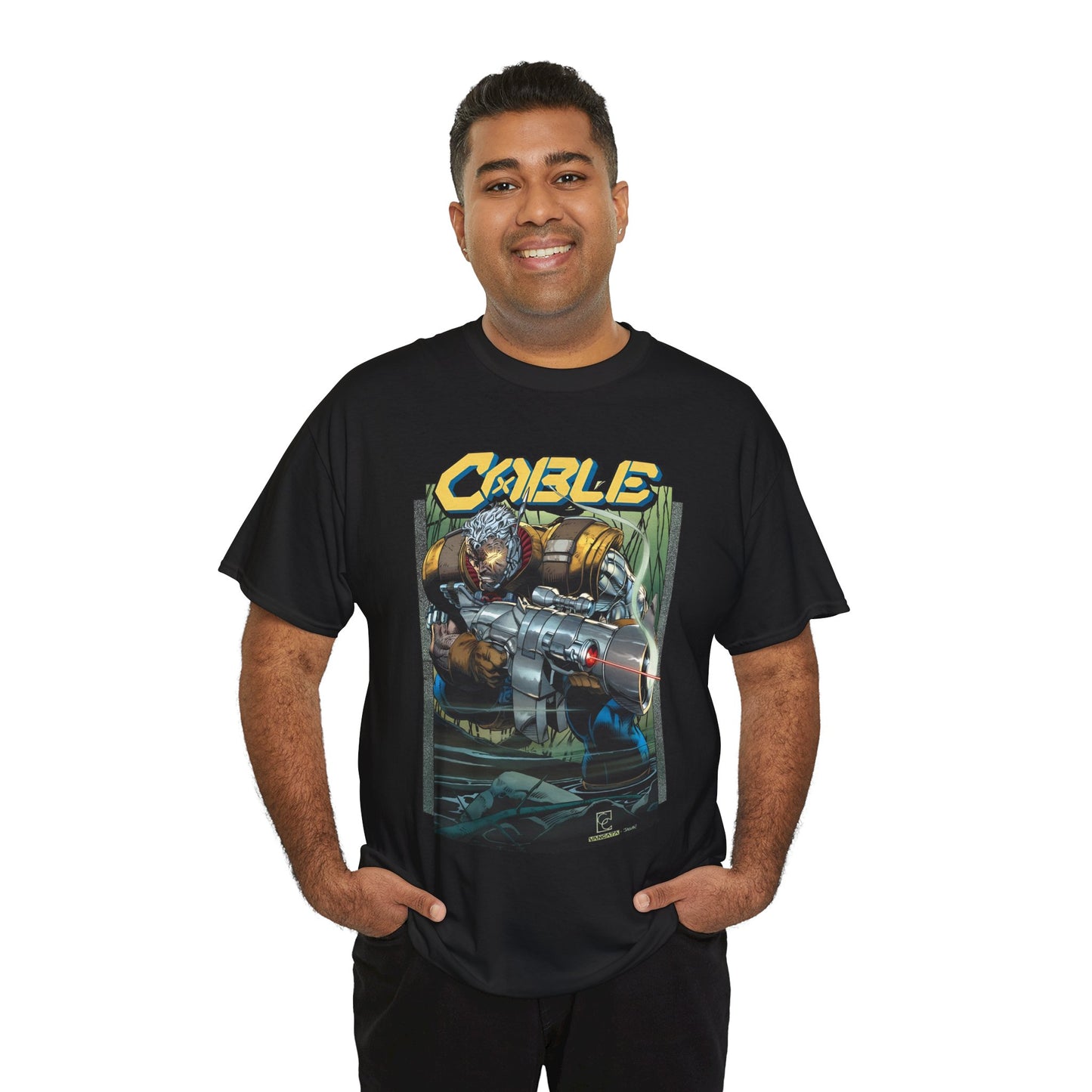 Cable T-Shirt - Greg Capullo Art - X-Force Leader, Mutant Fighter - Nathan Summers - Marvel Comics
