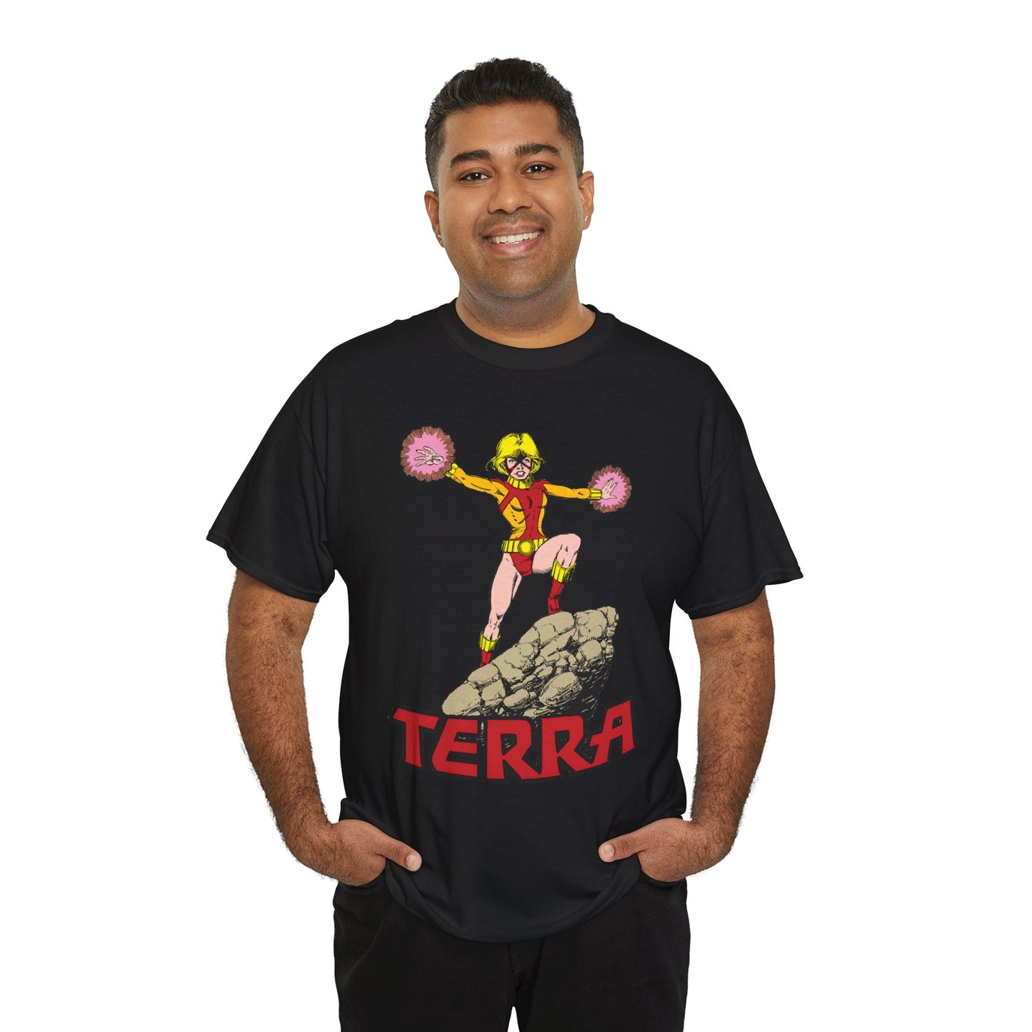 Terra T-Shirt - George Perez Art - - New Teen Titans & Traitor - Judas Contract - Tara Markov, Sister to Geo-Force - Deathstroke Ally - DC Comics