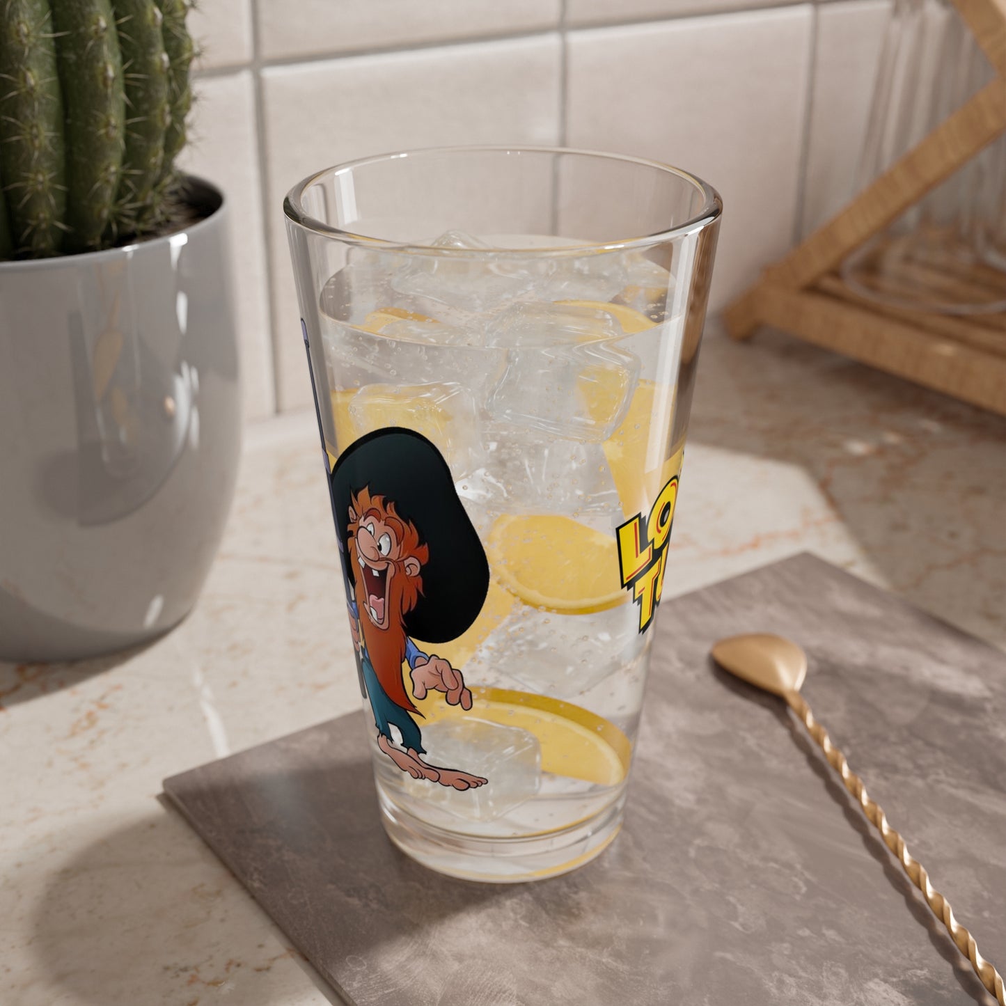 The Martin Brothers Pint Glass, 16oz - Looney Tunes Cartoon - Hillbilly Hare - Bugs Bunny Foes