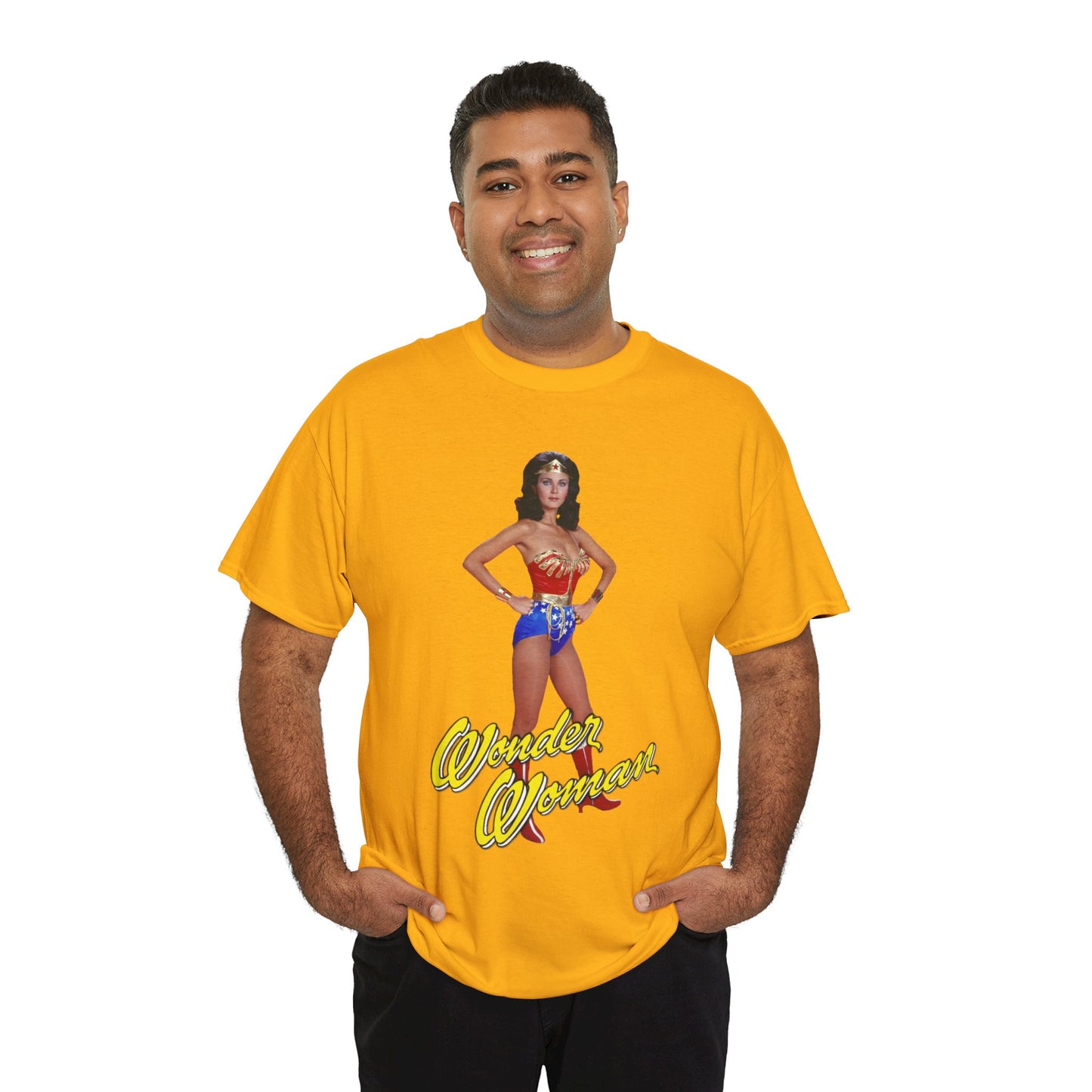 Wonder Woman T-Shirt - Lynda Carter - Popular 1970s CBS TV Show - DC Comics Character - Diana Prince, Paradise Island
