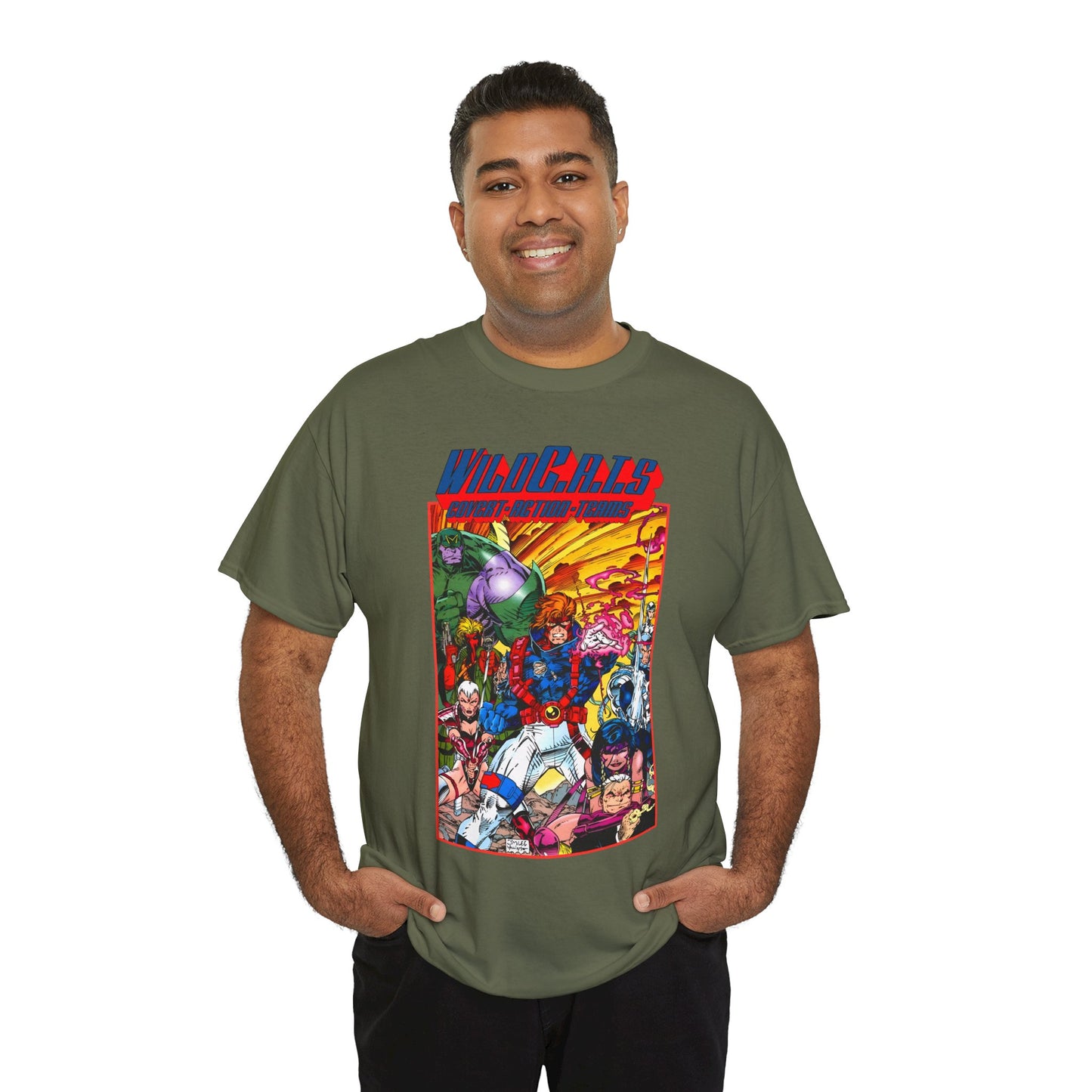 Wildcats T-Shirt - Jim Lee Art - WildC.A.T.s: Covert Action Teams - Spartan, Voice, Grifter, Zealot, Emp - Image/Wildstorm/DC Comics