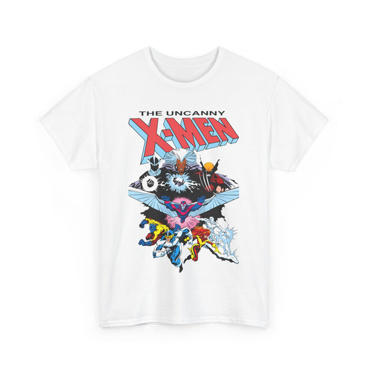 X-Men/X-Factor T-Shirt - Cyclops, Storm, Jean Grey, Iceman, Beast, Wolverine - Marvel Comics - From the Inferno Storyline - Mutant Battle