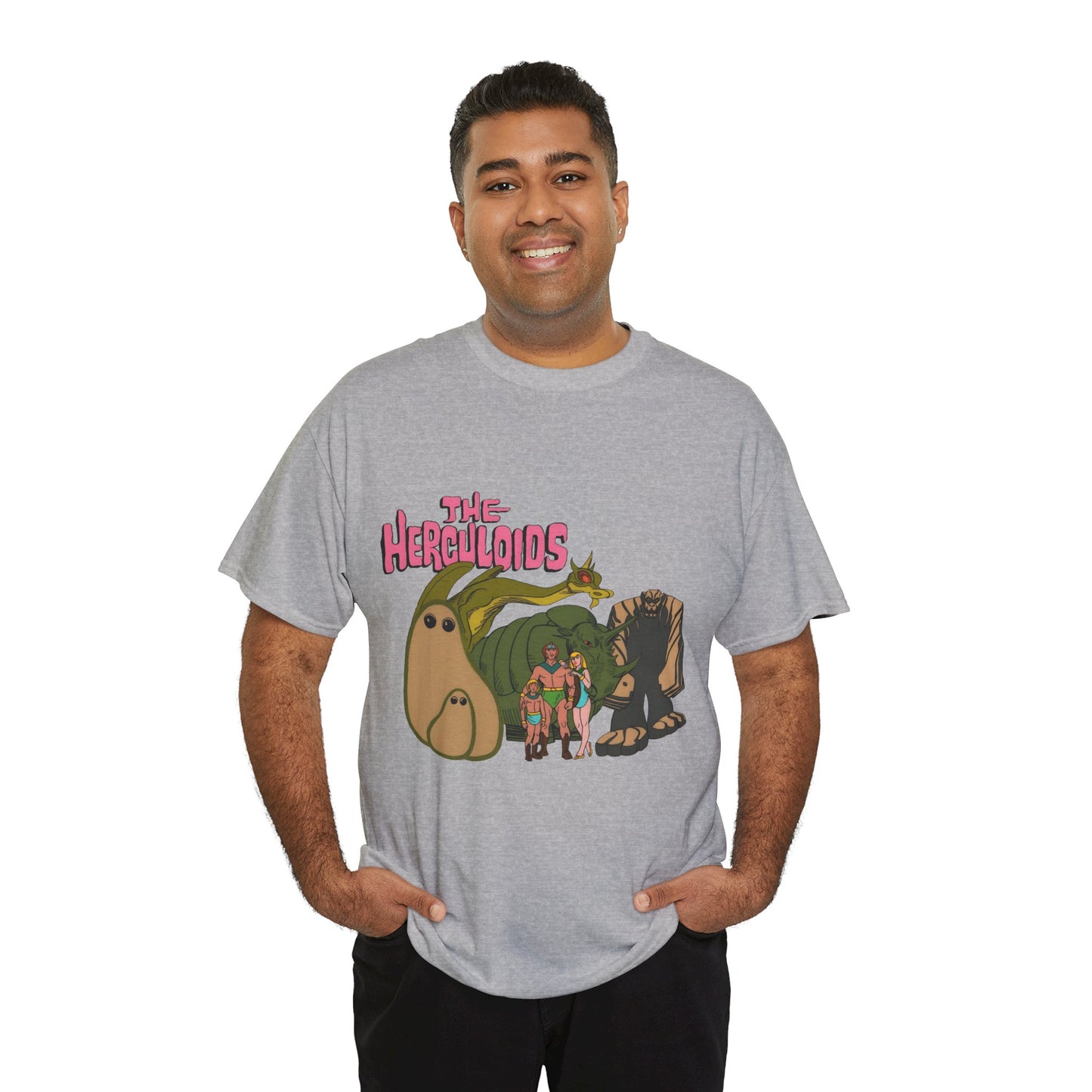 Herculoids T-Shirt - Popular 1960s Hanna-Barbera Cartoon - Zandor, Tara, Dorno, Gloop & Gleep - Amzot - Alex Toth Designs
