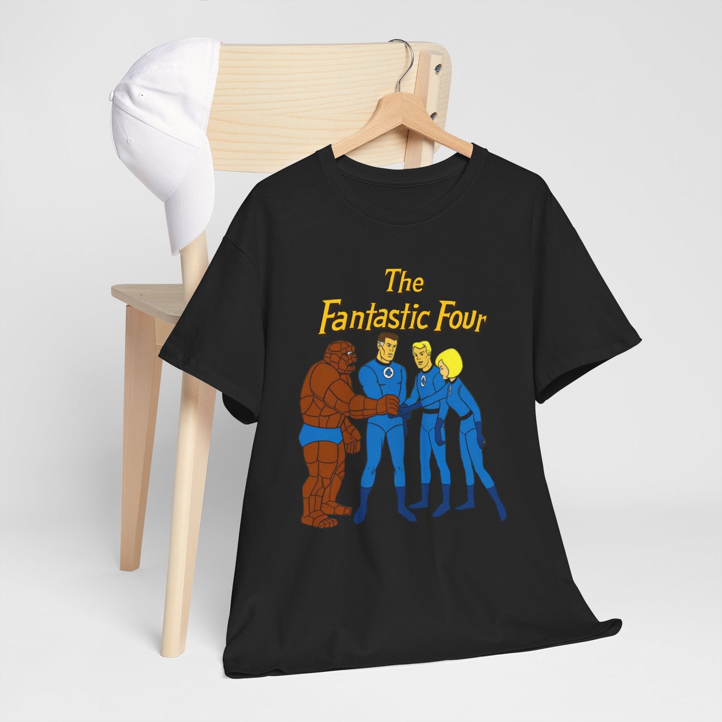 Fantastic Four T-Shirt - Hanna-Barbera 1960s Cartoon - Human Torch, The Thing, Invisible Woman - Marvel Comics