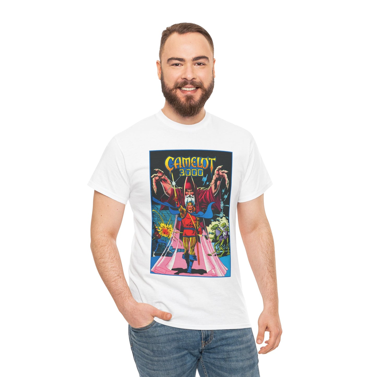 Camelot 3000 T-Shirt - Brian Bolland Art - DC Comics - King Charles, Merlyn - 1980s Sci-Fi Mini-Series