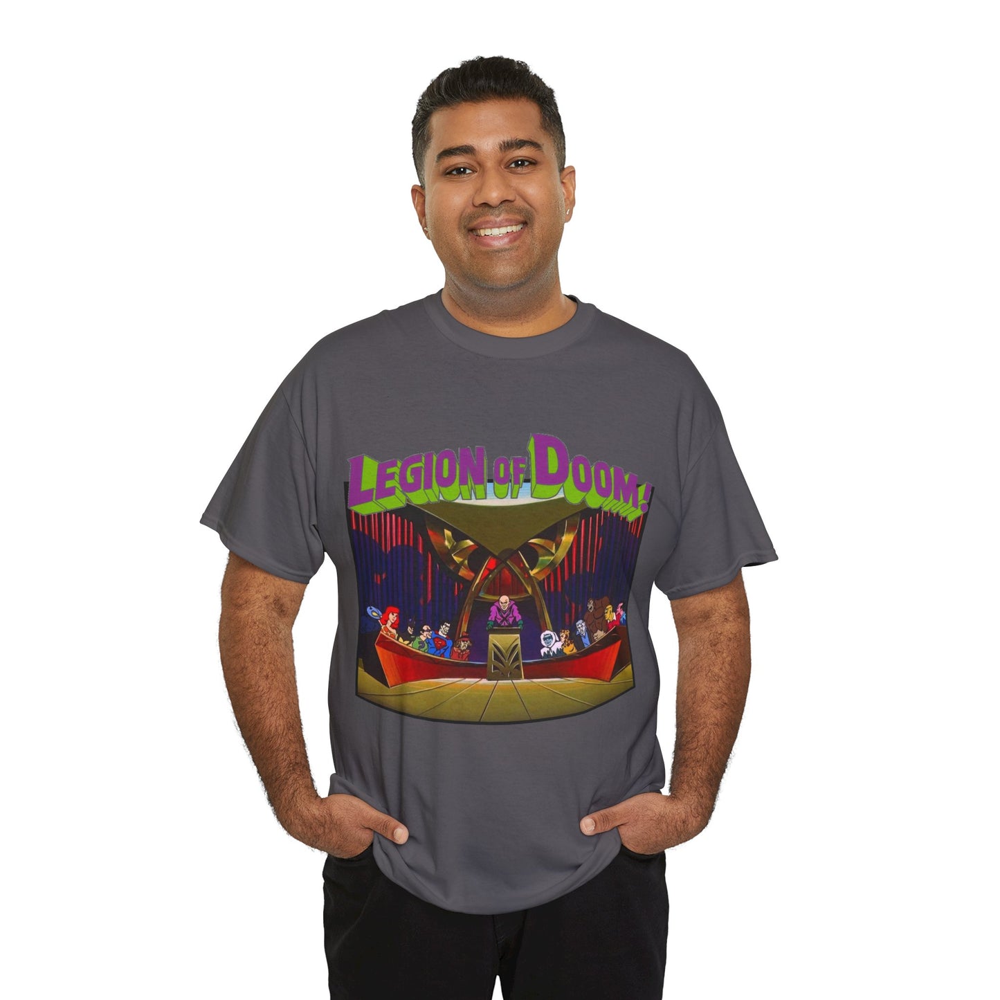 Legion of Doom T-Shirt - Super Friends Cartoon - Lex Luthor, Grodd, Brainiac, Giganta, Riddler, Bizarro, Scarecrow, Hanna-Barbera Animation