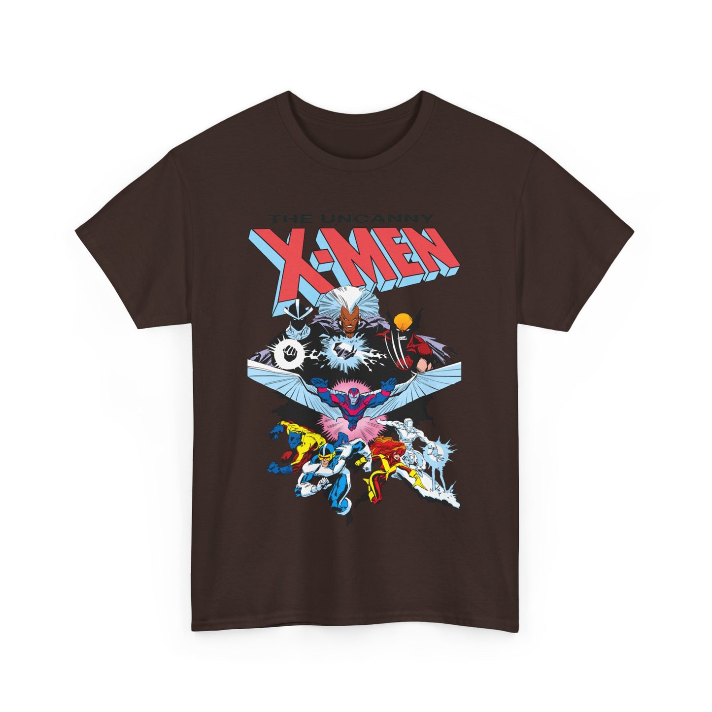 X-Men/X-Factor T-Shirt - Cyclops, Storm, Jean Grey, Iceman, Beast, Wolverine - Marvel Comics - From the Inferno Storyline - Mutant Battle