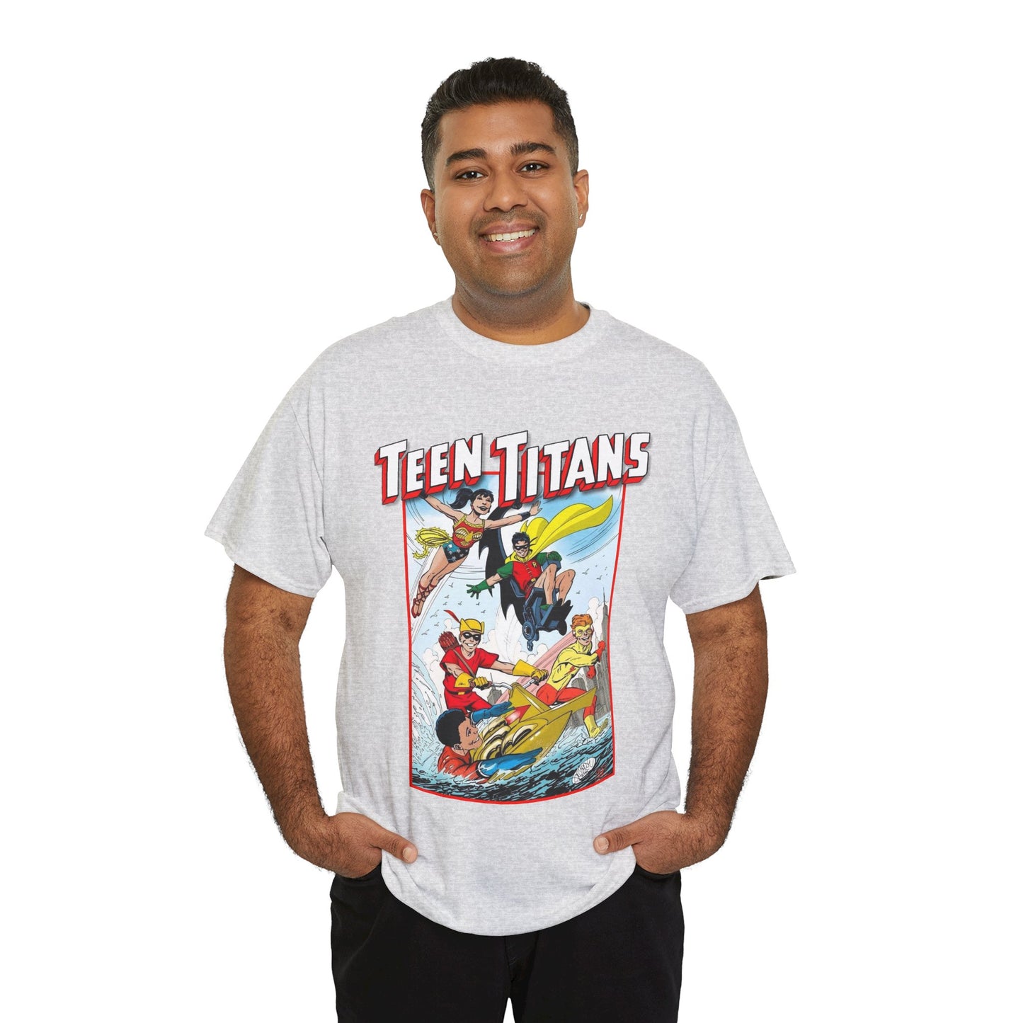Teen Titans T-Shirt - John Byrne Art - Robin, Wonder Girl, Kid Flash, Speedy, Aqualad - DC Comics