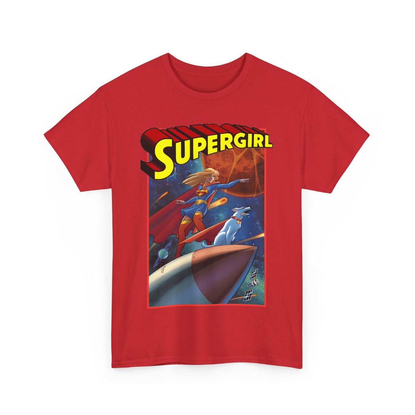 Supergirl & Krypto T-Shirt - Amanda Conner Art - Kara from Krypton - Superman's Pet Superdog - DC Comics