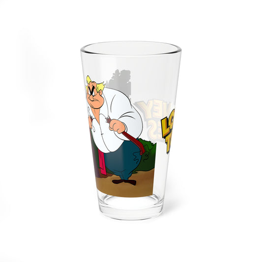 Bugs Bunny & Giovanni Jones Pint Glass, 16oz - Long-Haired Hare - Looney Tunes TV Cartoon - WB Bugs Foe