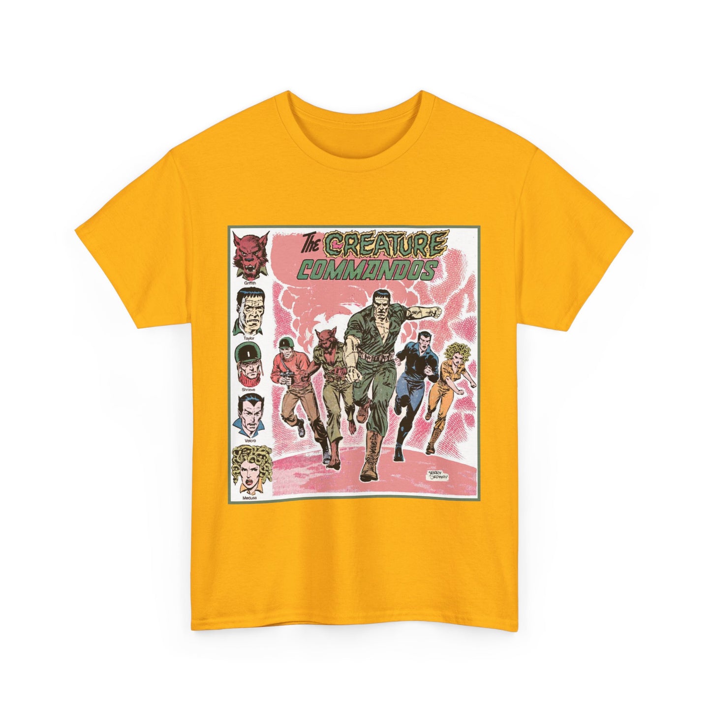 Creature Commandoes T-Shirt - Jerry Ordway Art - Medusa, Velcro, Shrieve - DC Comics Who's Who Art - Inspiration for James Gunn Series