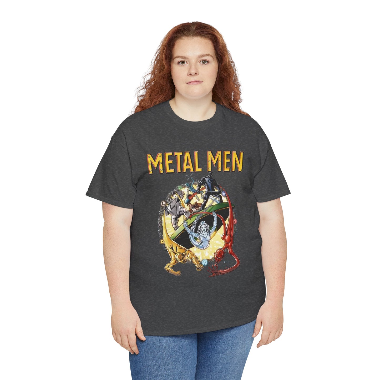 Metal Men T-Shirt - George Perez Art - DC Comics - Classic Silver Age Team - Mercury, Iron, Tin, Gold