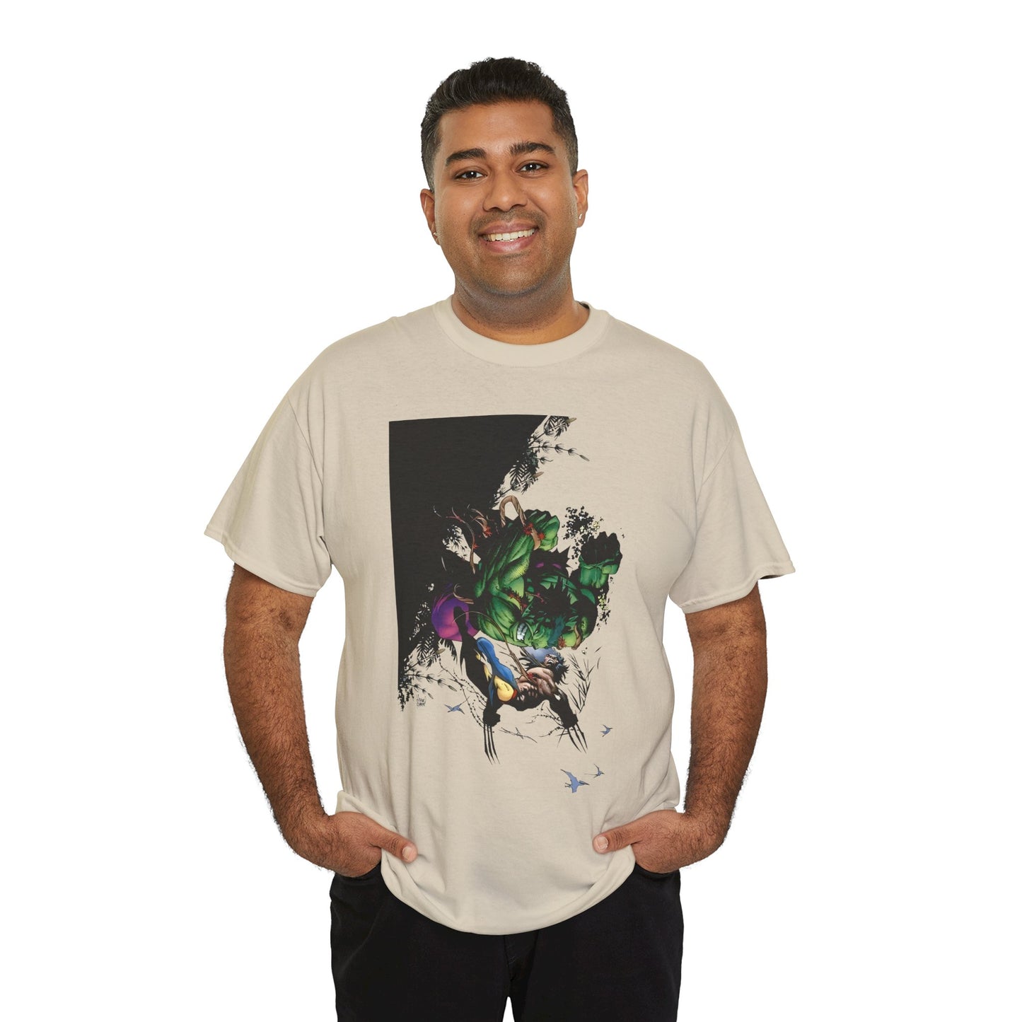 Wolverine Vs Hulk T-Shirt - Adam Kubert Art - Marvel Comics - Logan, X-Men, Bruce Banner - Great Fight Image