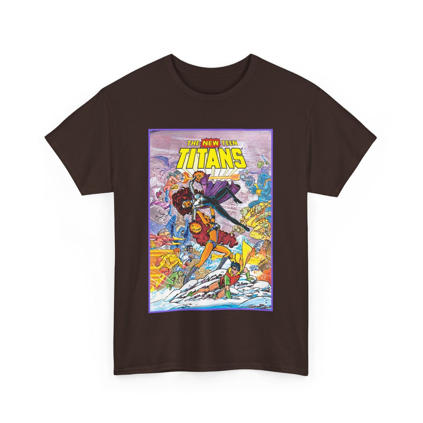 New Teen Titans T-Shirt - George Perez Art - Starfire Vs Blackfire - Omega Man - Annual #1 Cover - DC Comics