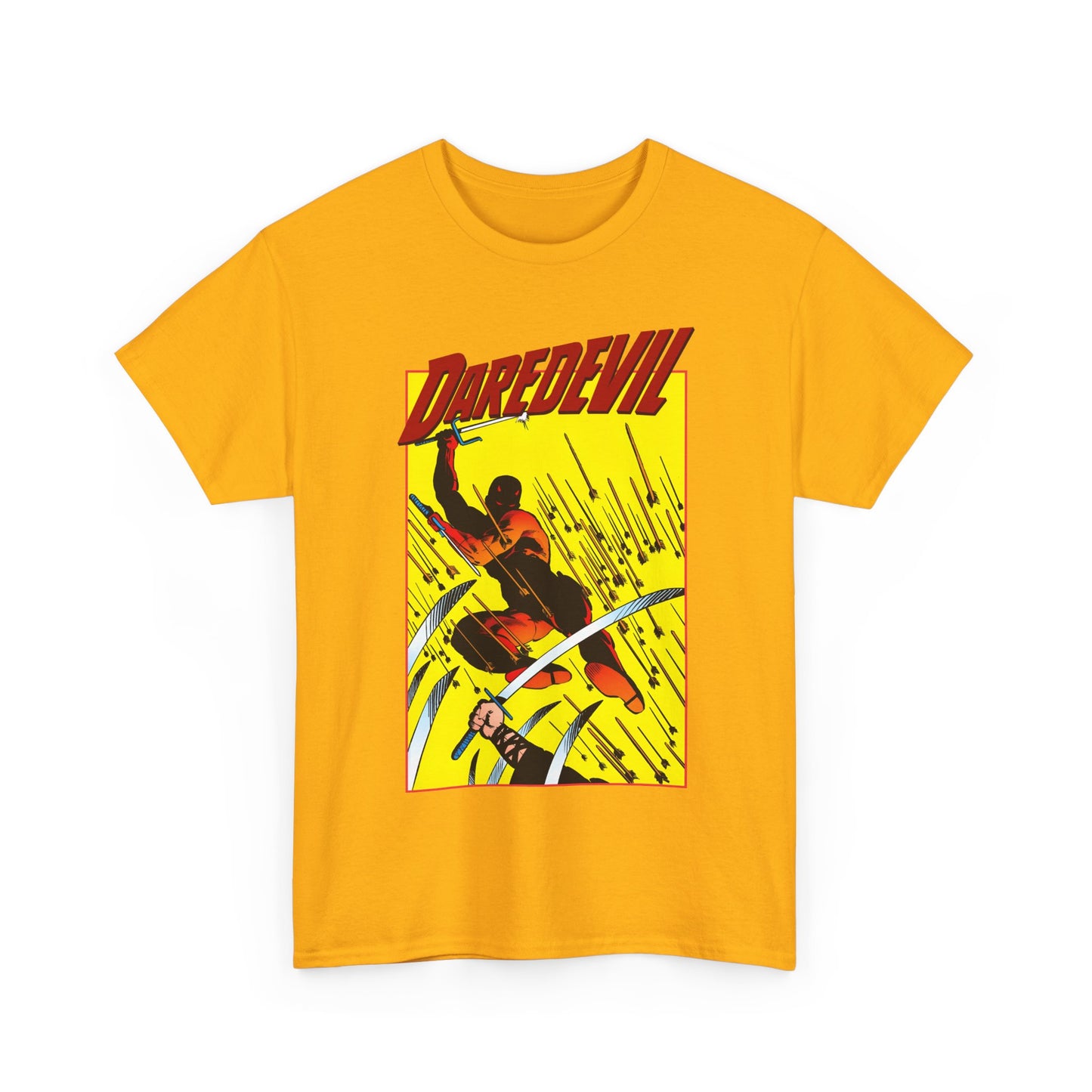 Daredevil T-Shirt - Frank Miller Art - Matt Murdock - Ninja Arrow Attack - 1980s Classic Story - Marvel Comics
