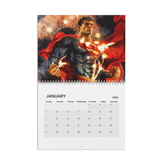 Superman Calendar (2026) - Man of Steel, Metropolis, Clark & Lois - DC Comics