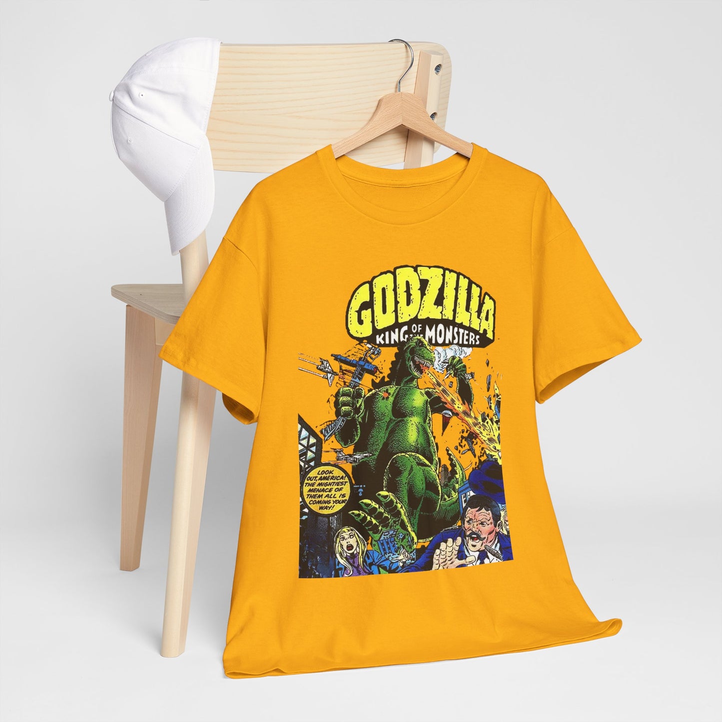 Godzilla T-Shirt - King of the Monsters - 1970s Comic Series - Marvel Comics - Bronze Age Monster Comic