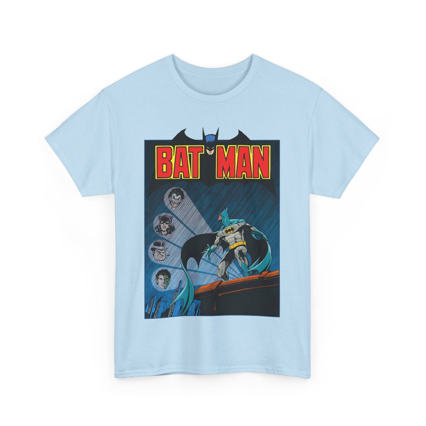 Batman T-Shirt - DC Comics - Catwoman, Joker, Two-Face, Penguin - Bronze Age Art - Gotham City