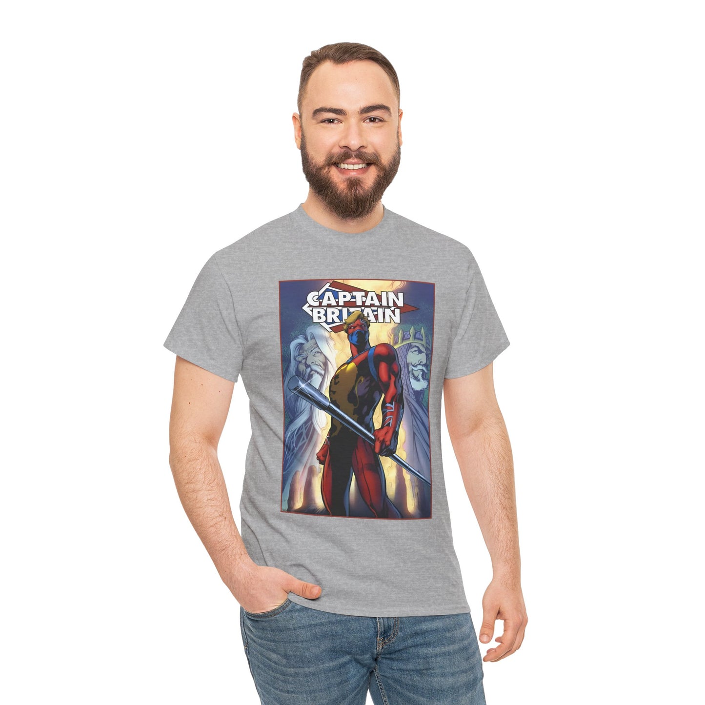 Captain Britain T-Shirt - Alan Davis Art - Excalibur Member - Marvel Comics