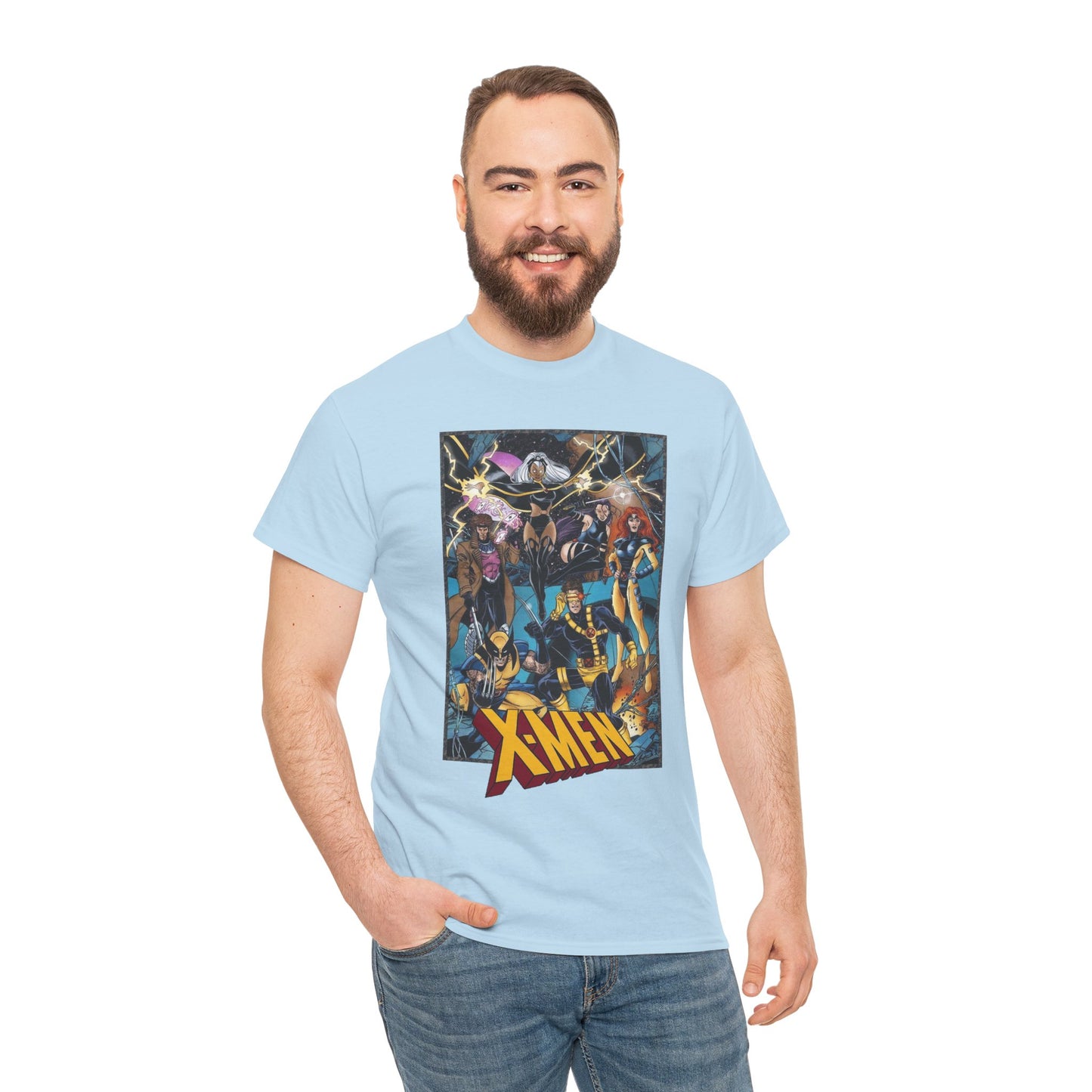Uncanny X-Men T-Shirt - George Perez Art - Cyclops, Jean Grey, Psylocke, Gambit, Storm - Marvel Comics Mutant Heroes