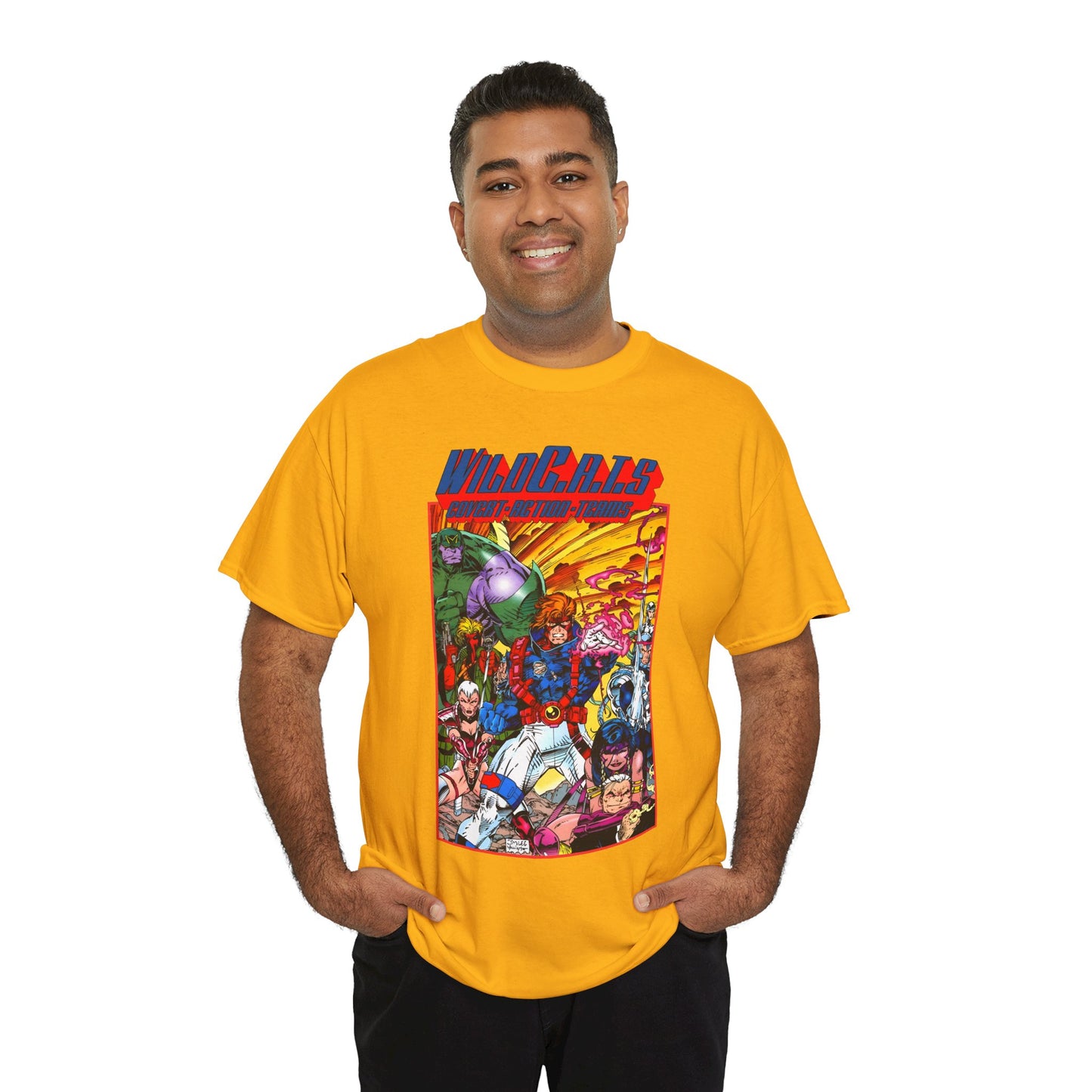 Wildcats T-Shirt - Jim Lee Art - WildC.A.T.s: Covert Action Teams - Spartan, Voice, Grifter, Zealot, Emp - Image/Wildstorm/DC Comics
