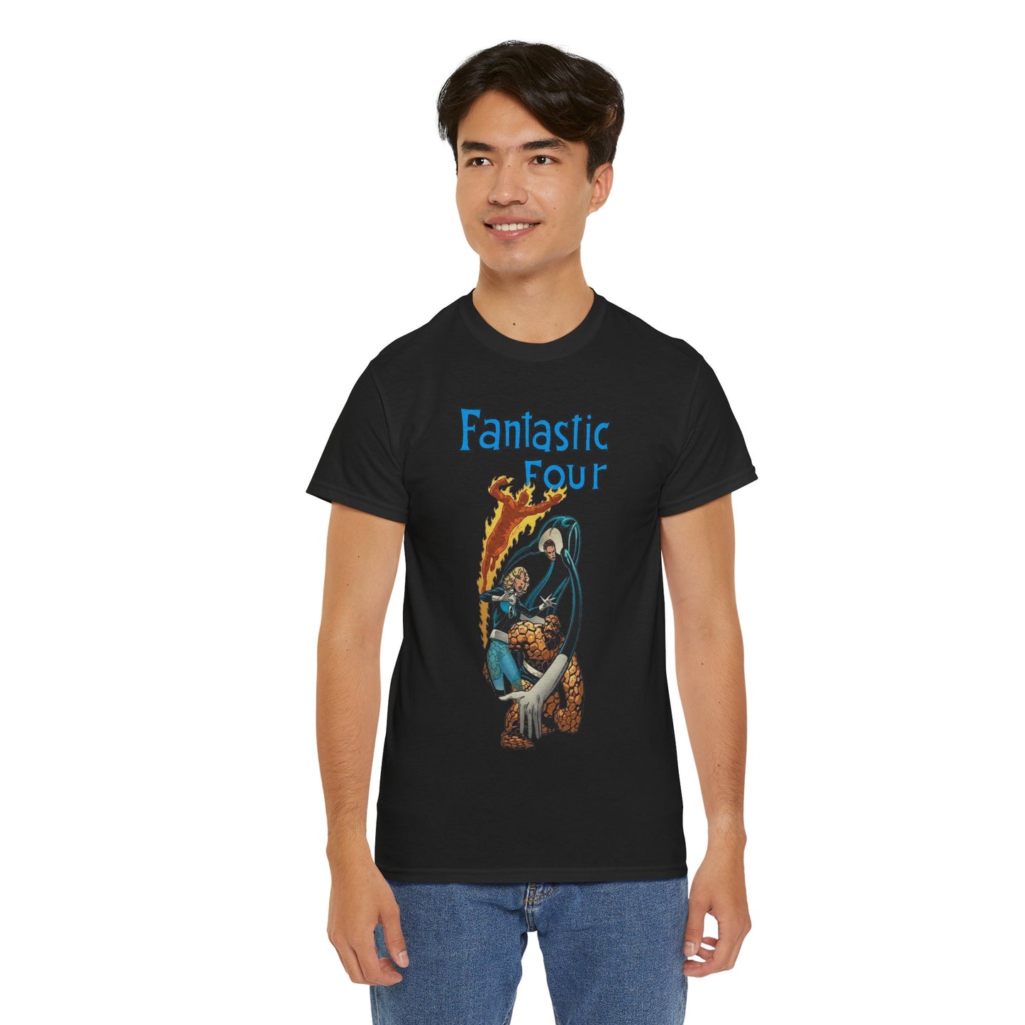 Fantastic Four T-Shirt - John Byrne Art - Invisible Woman, Reed Richards, The Thing, Human Torch - Marvel Comics