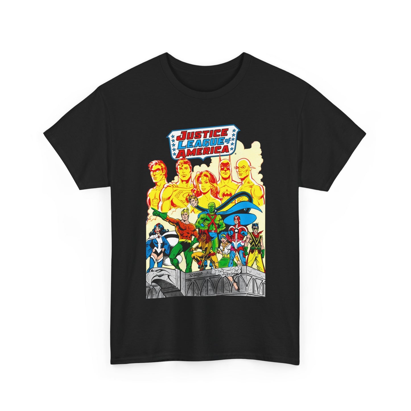 Justice League Detroit T-Shirt - Aquaman, Elongated Man, Zatanna, Vixen, Steel, Martian Manhunter, Vibe, Gypsy