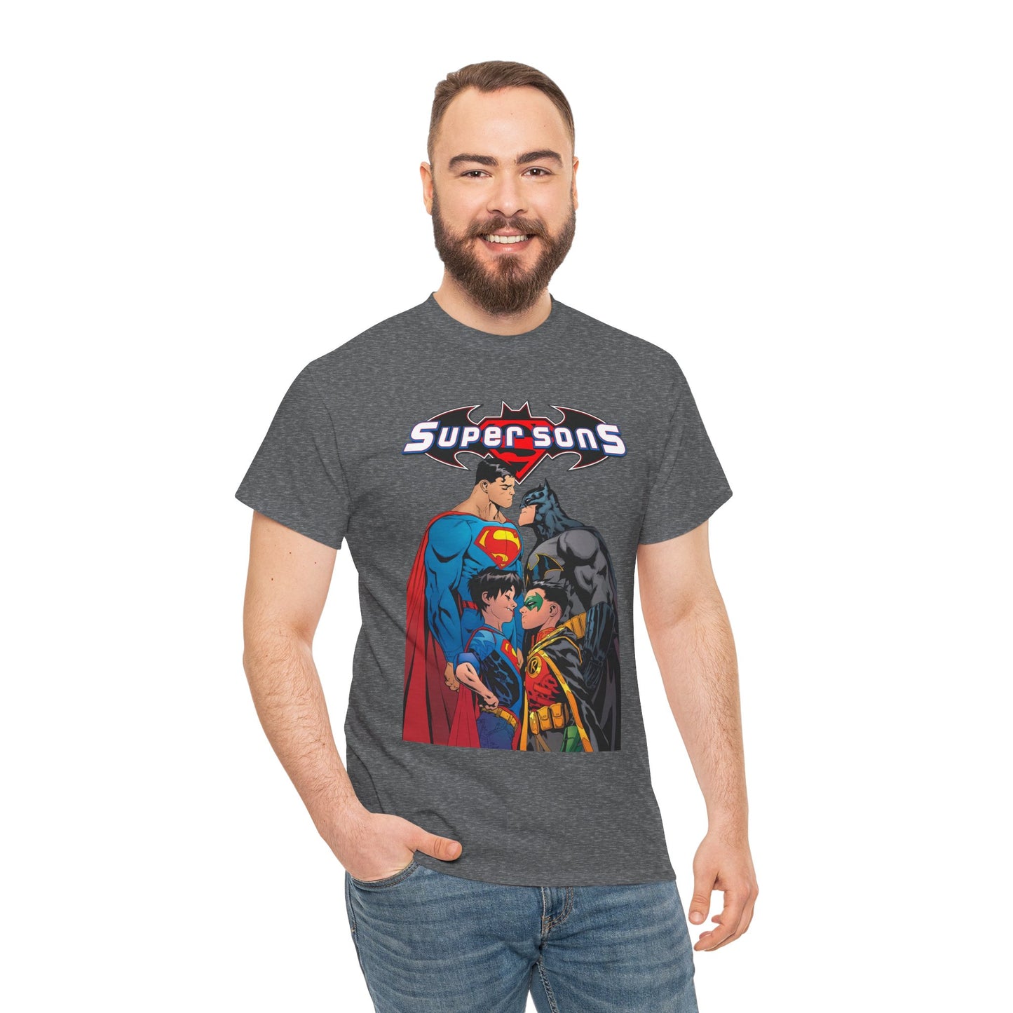 Super Sons T-Shirt - Jorge Jimenez Art - Superman, Batman, Jon Kent, Damian Wayne - DC Comics - Sons of Superman & Batman