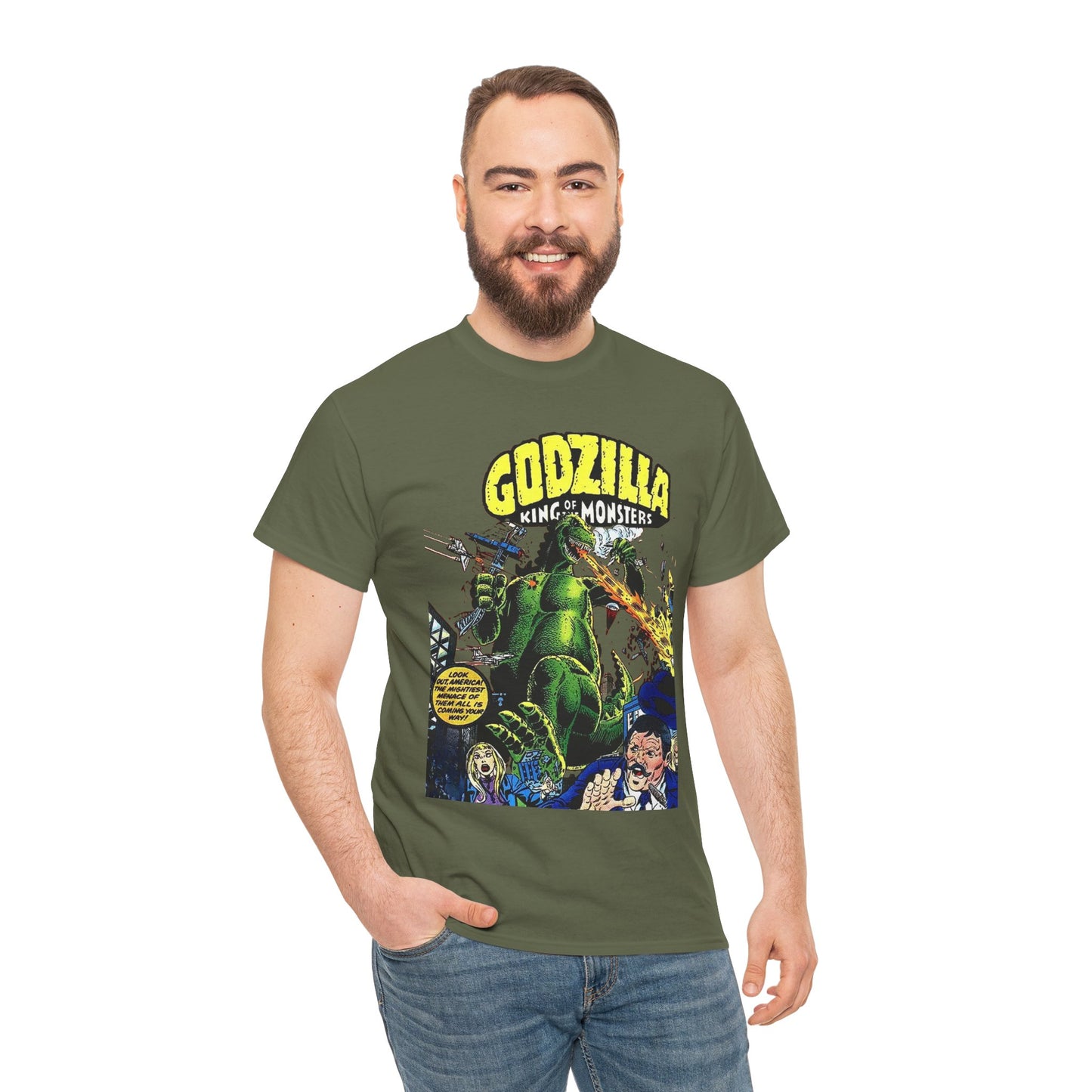 Godzilla T-Shirt - King of the Monsters - 1970s Comic Series - Marvel Comics - Bronze Age Monster Comic